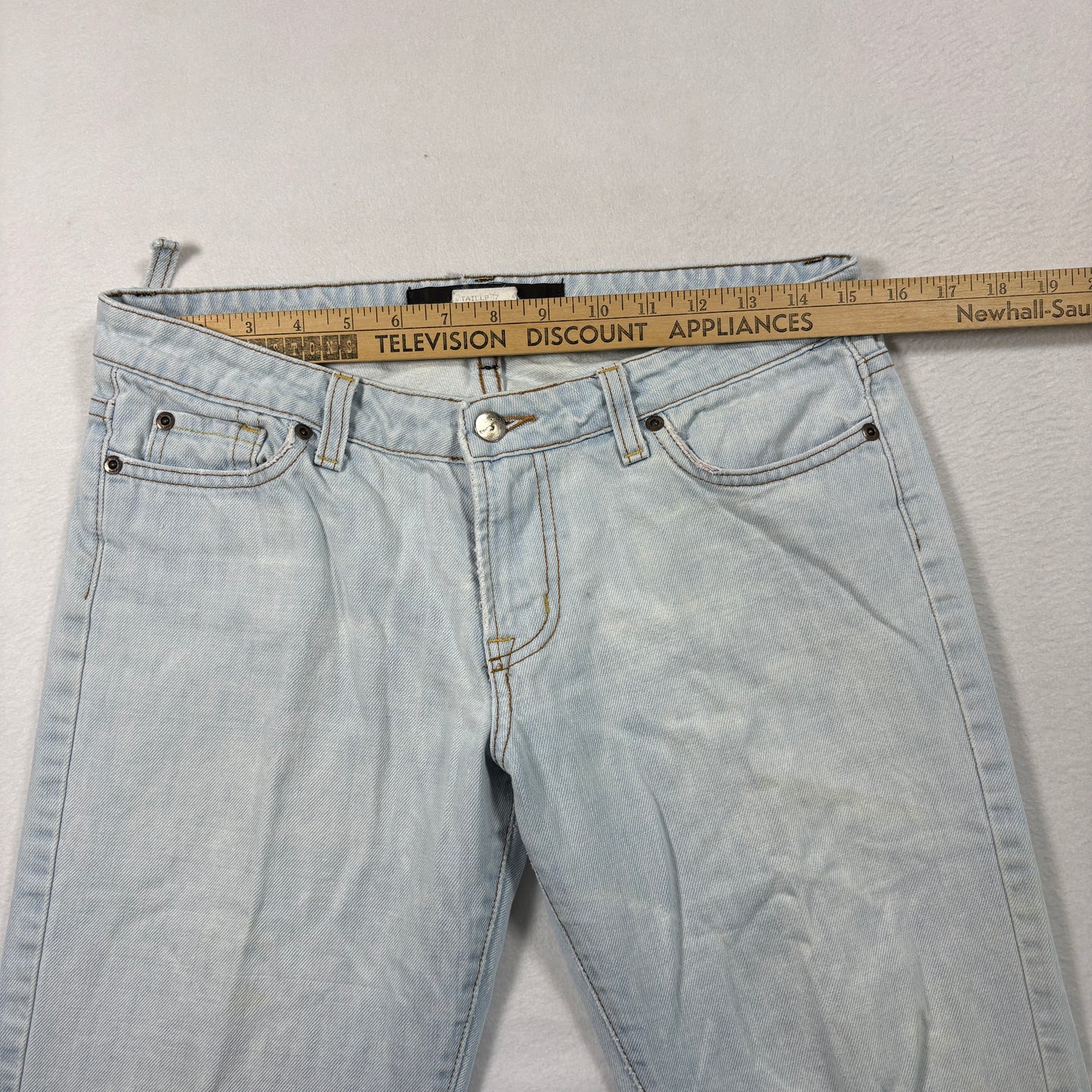 Lux Womens Jeans Size 7 Light Wash Distressed Y2K 90s Grunge Baggy Denim USA