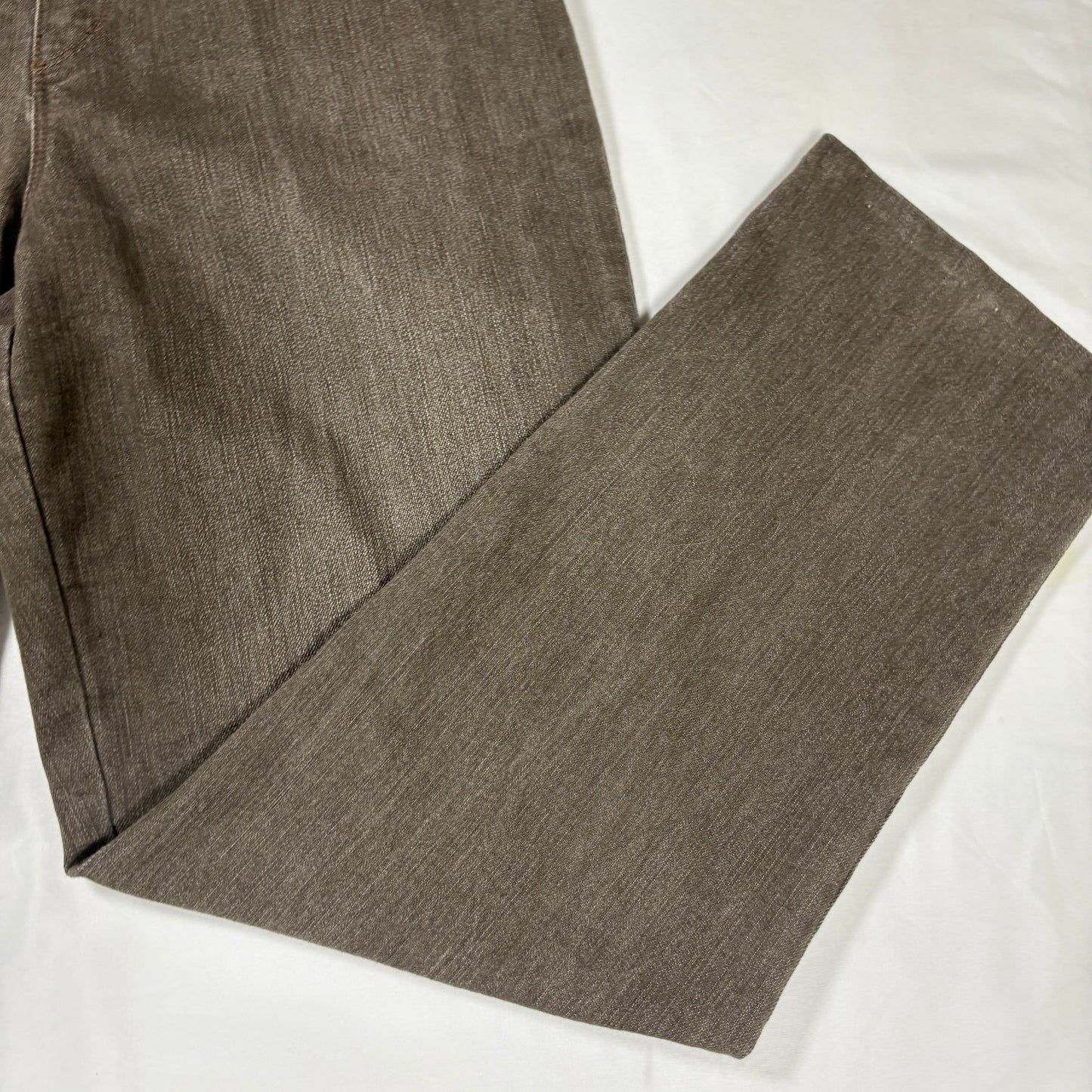 Gloria Vanderbilt Amanda Jeans Women 12 Brown Classic Tapered Stretch Denim