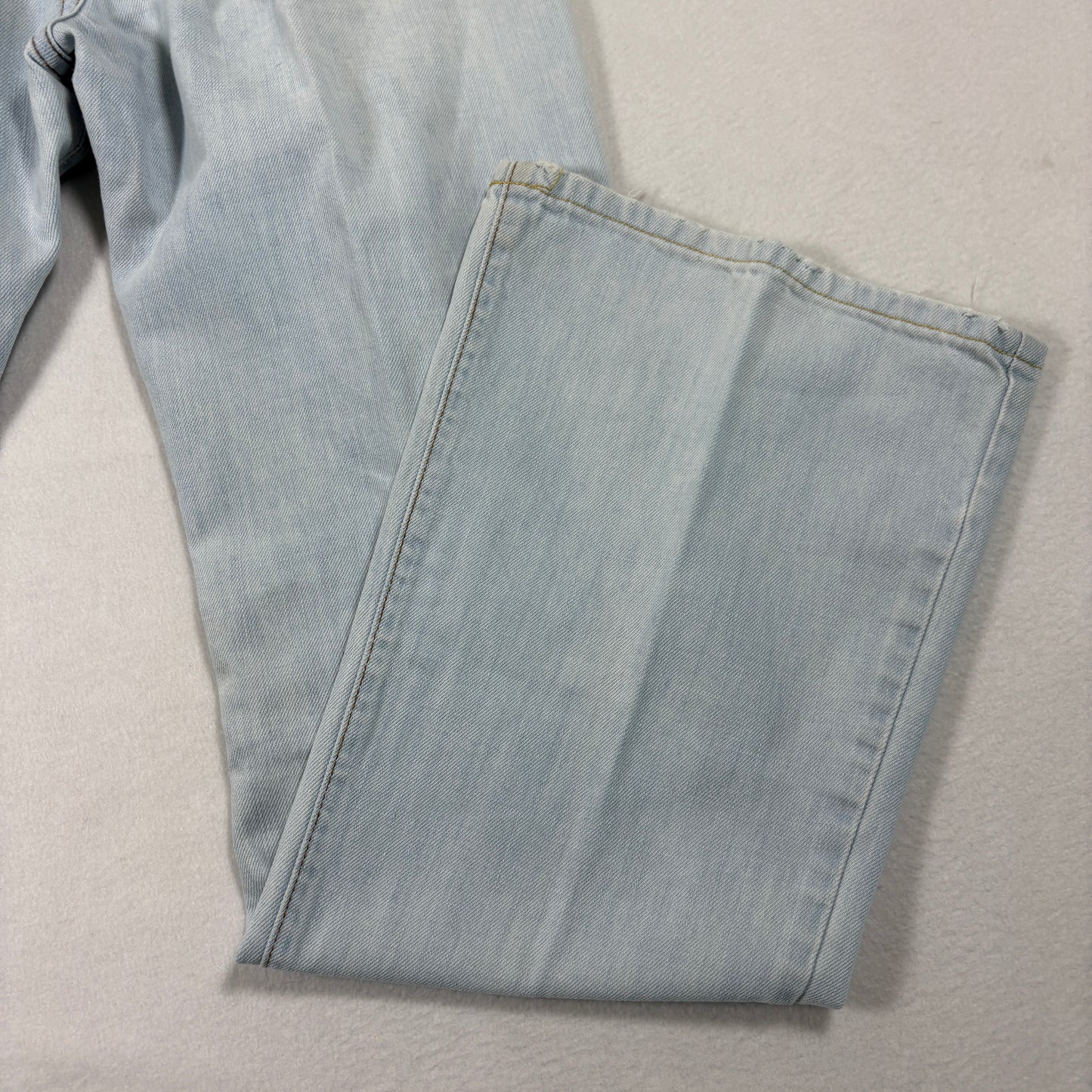 Lux Womens Jeans Size 7 Light Wash Distressed Y2K 90s Grunge Baggy Denim USA