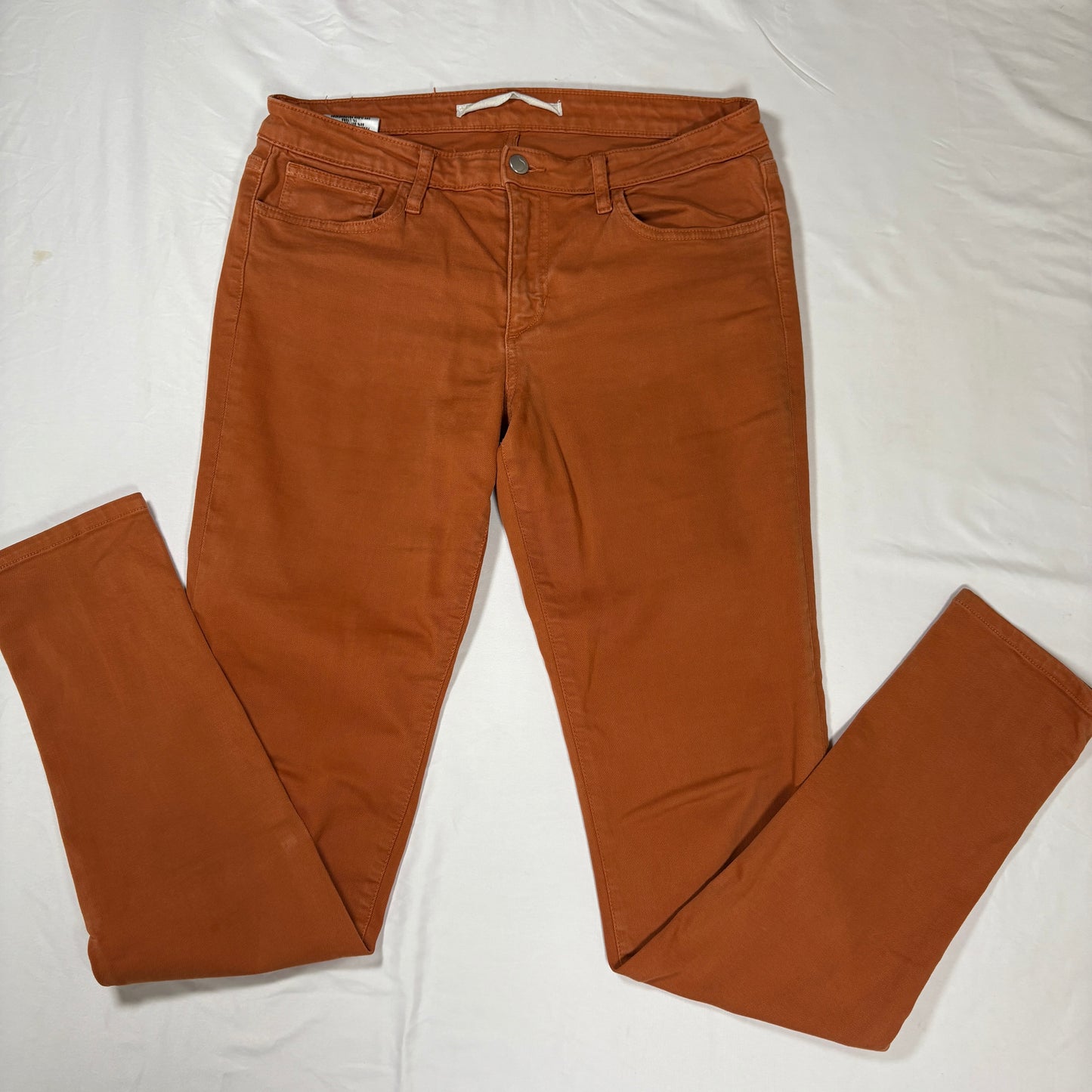 Joe’s Jeans Women’s W31 Skinny Fit Rust Orange Stretch Denim Made in USA
