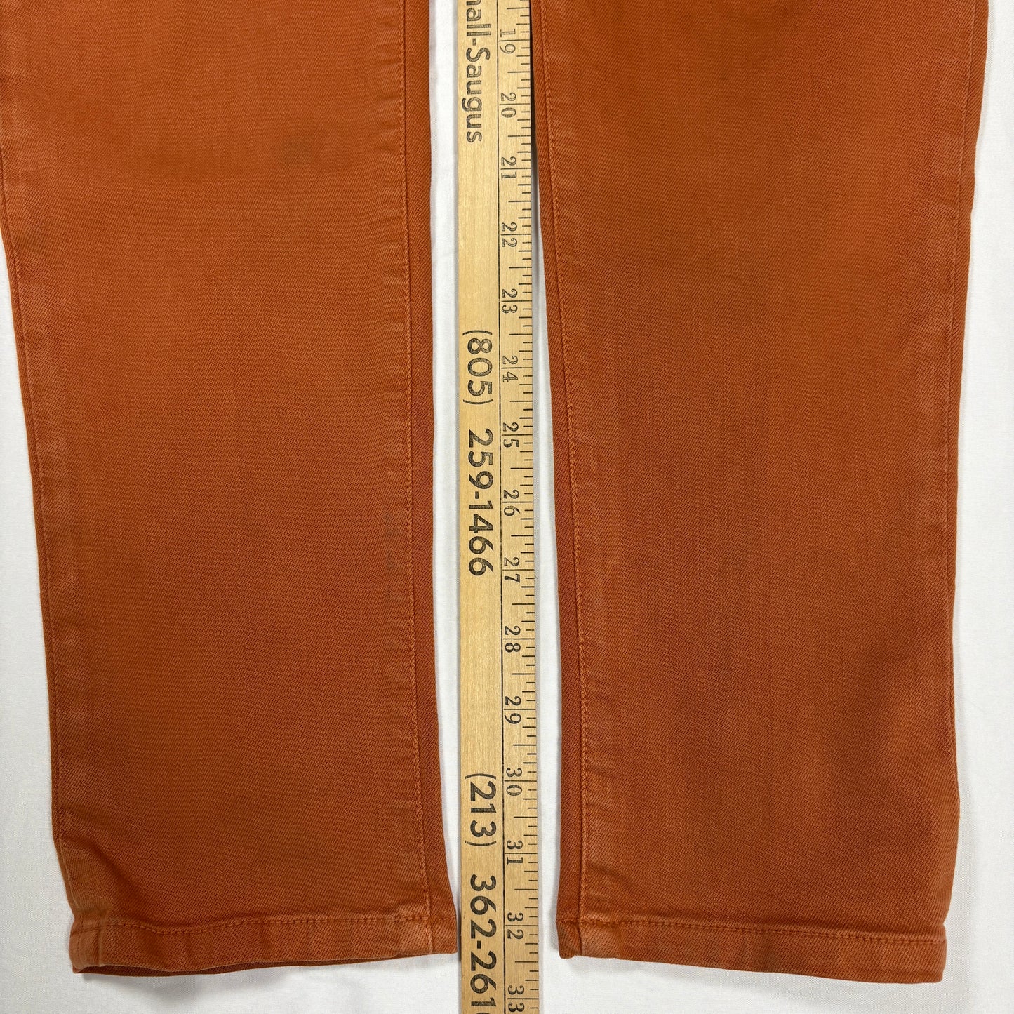 Joe’s Jeans Women’s W31 Skinny Fit Rust Orange Stretch Denim Made in USA