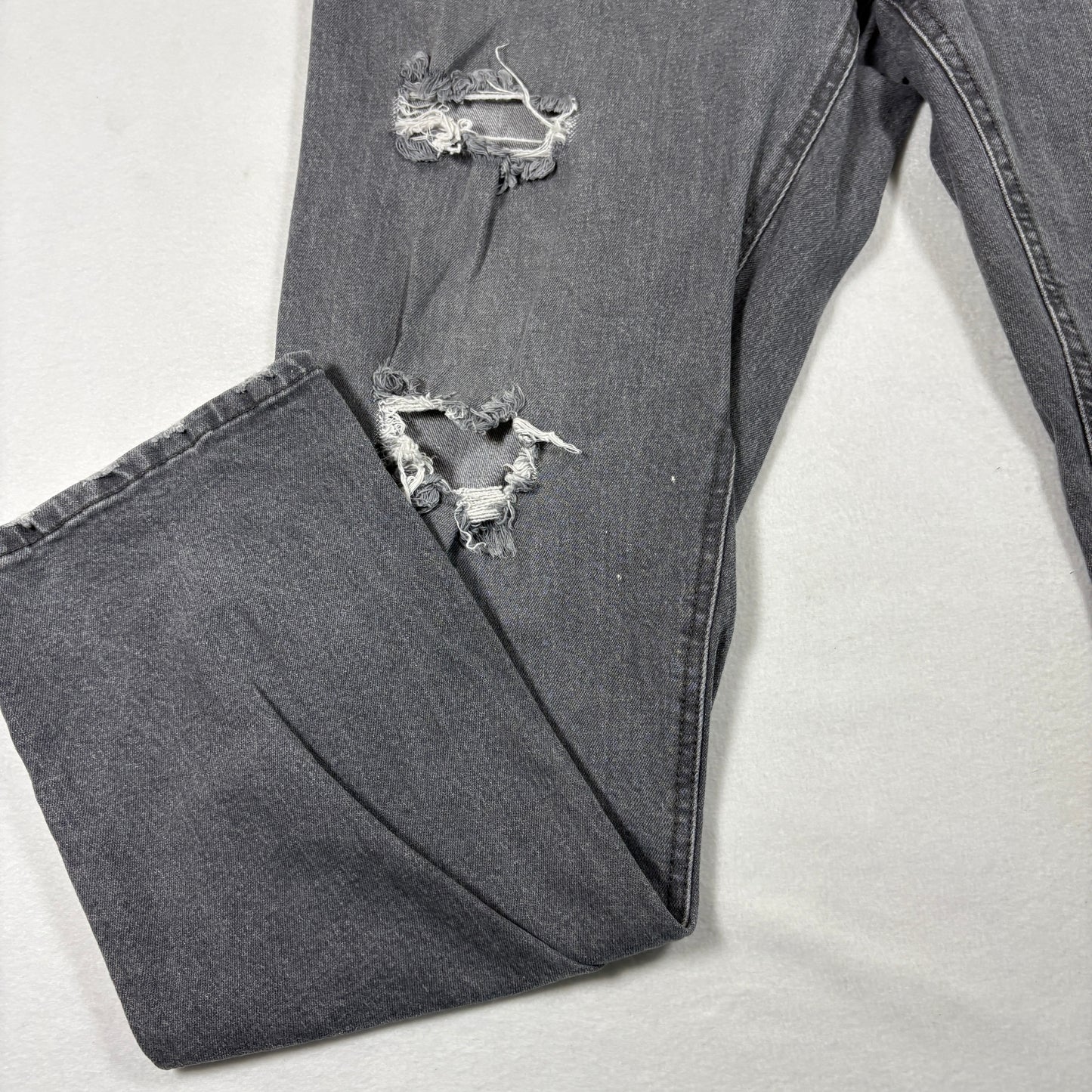 Cotton On Mens Jeans 34 Straight Leg Gray Distressed Denim Y2K 90s Grunge Vintage