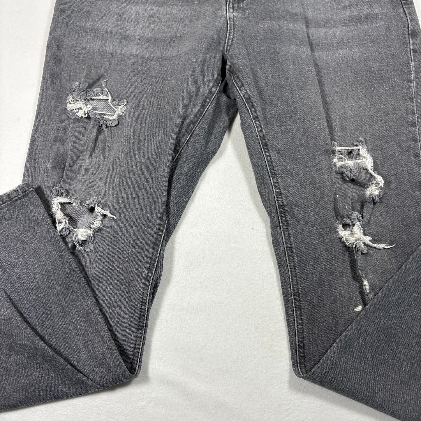 Cotton On Mens Jeans 34 Straight Leg Gray Distressed Denim Y2K 90s Grunge Vintage