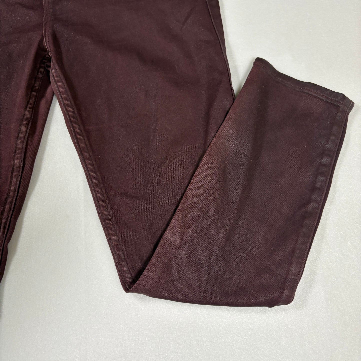 Abercrombie Fitch Jeans Womens 27 4S Simone High Rise Ankle Burgundy Pants
