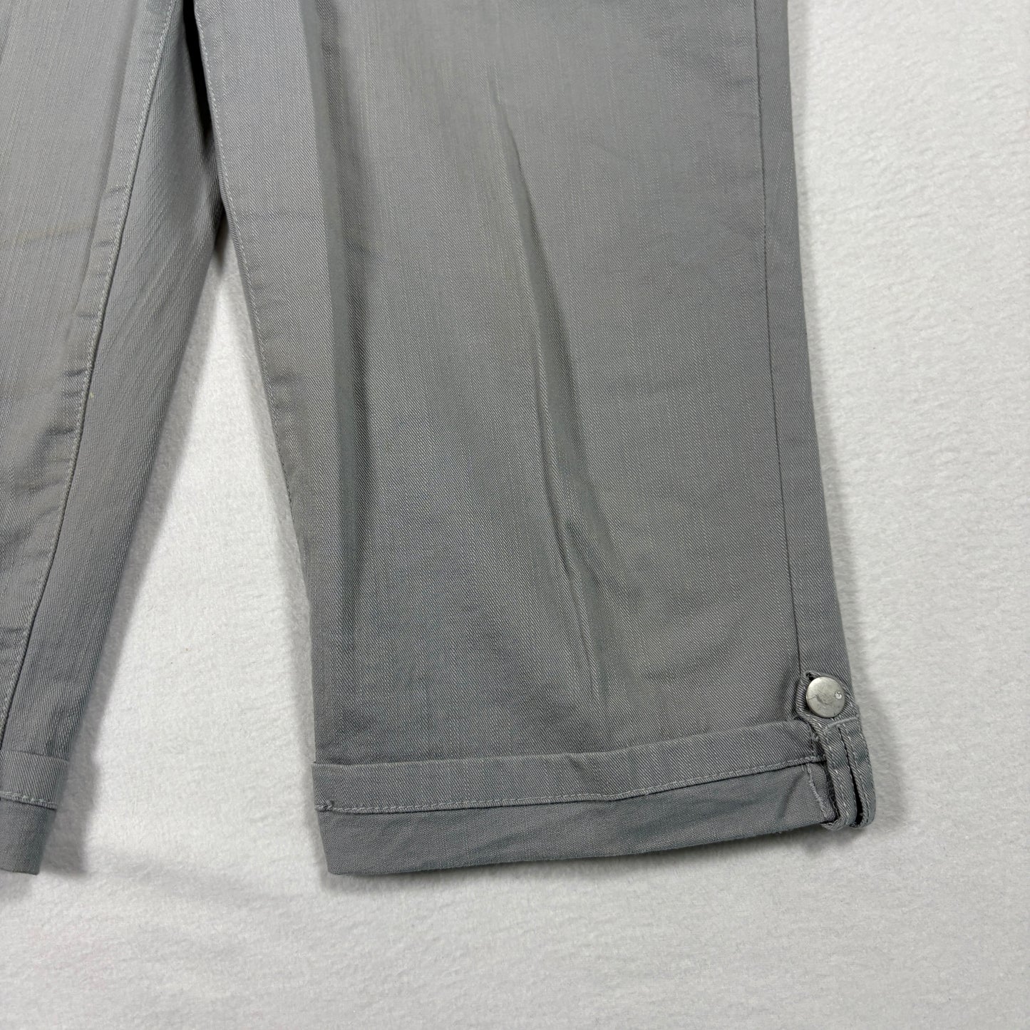 Gloria Vanderbilt Womens Skimmer Capri Pants Size 6 Gray Stretch Casual Y2K