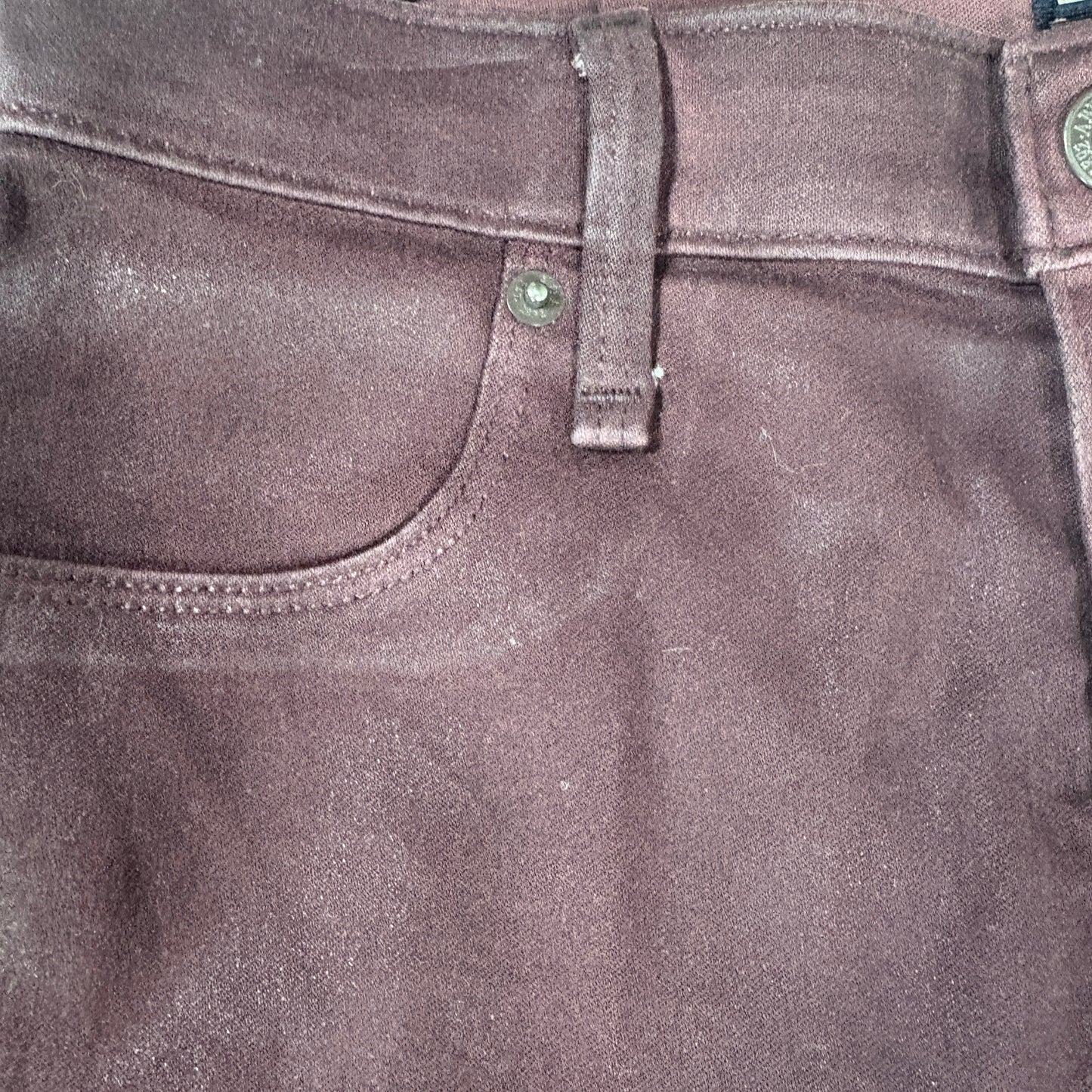 Abercrombie Fitch Jeans Womens 27 4S Simone High Rise Ankle Burgundy Pants
