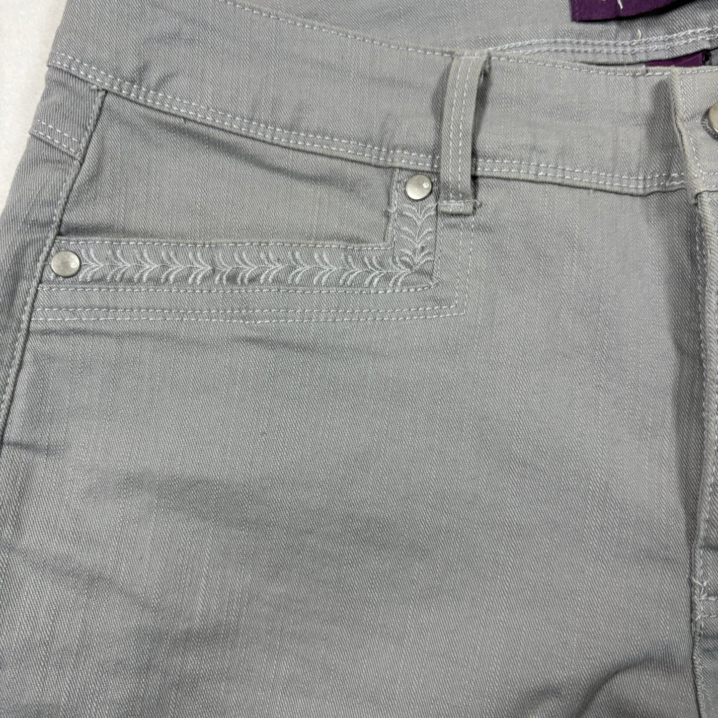 Gloria Vanderbilt Womens Skimmer Capri Pants Size 6 Gray Stretch Casual Y2K