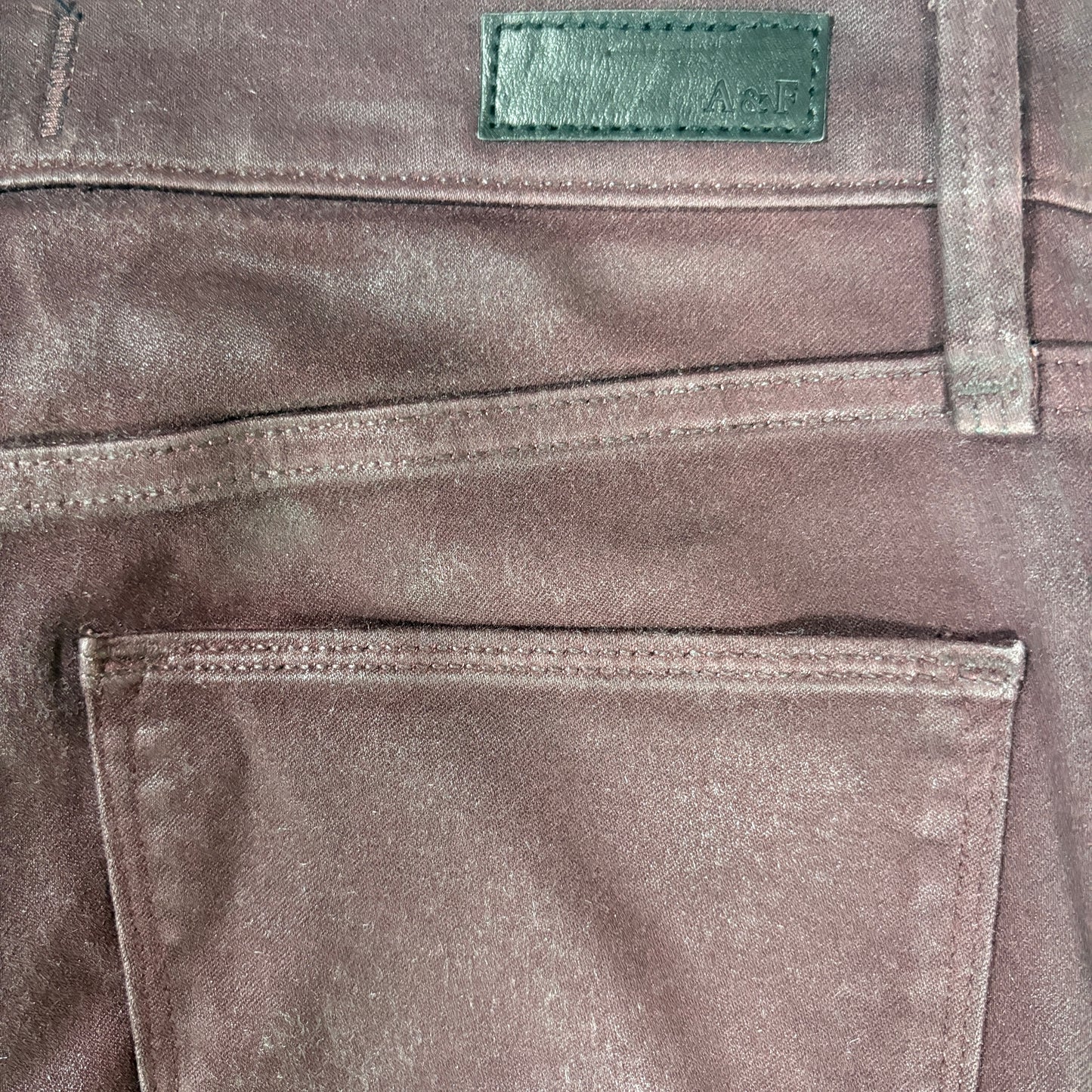 Abercrombie Fitch Jeans Womens 27 4S Simone High Rise Ankle Burgundy Pants