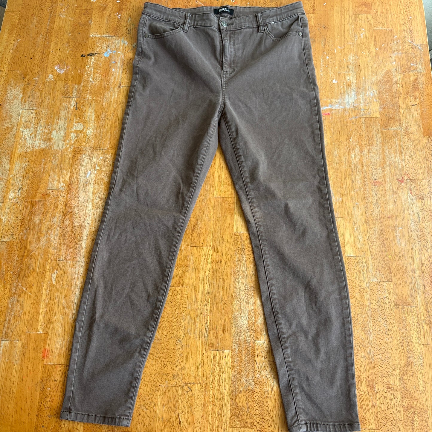Buffalo David Bitton Hanna High Rise Skinny Jeans Womens 10/30 Brown Stretch