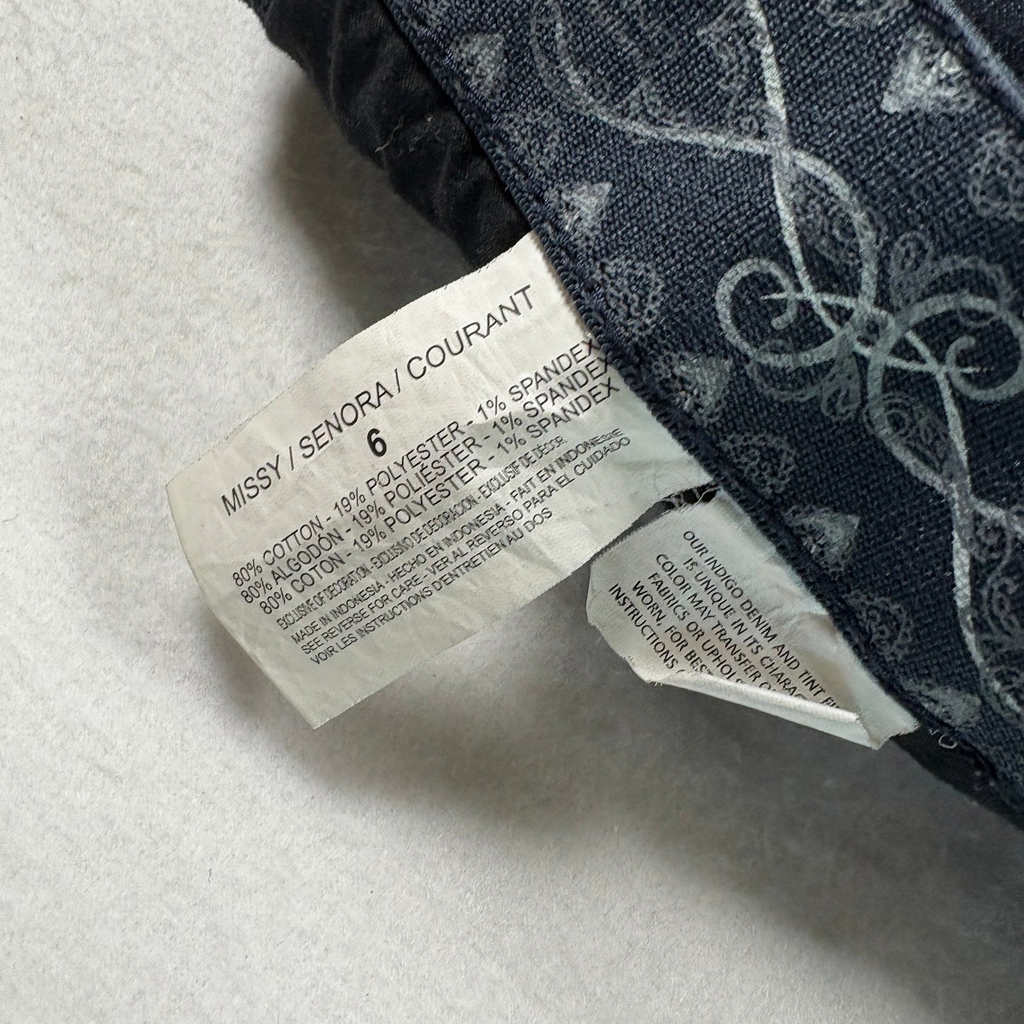 Bandolino Womens Maureen Capri Jeans Size 6 Dark Wash Stretch Denim Y2K Casual