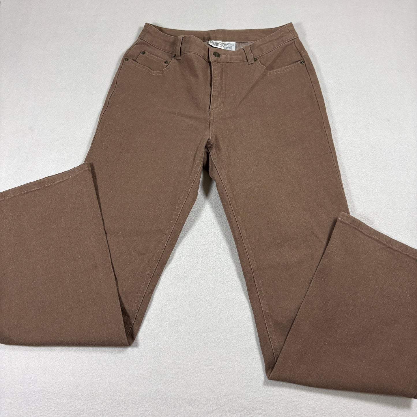 Jones New York Jeans Womens Brown Straight Leg Denim Pants Size Estimate 8