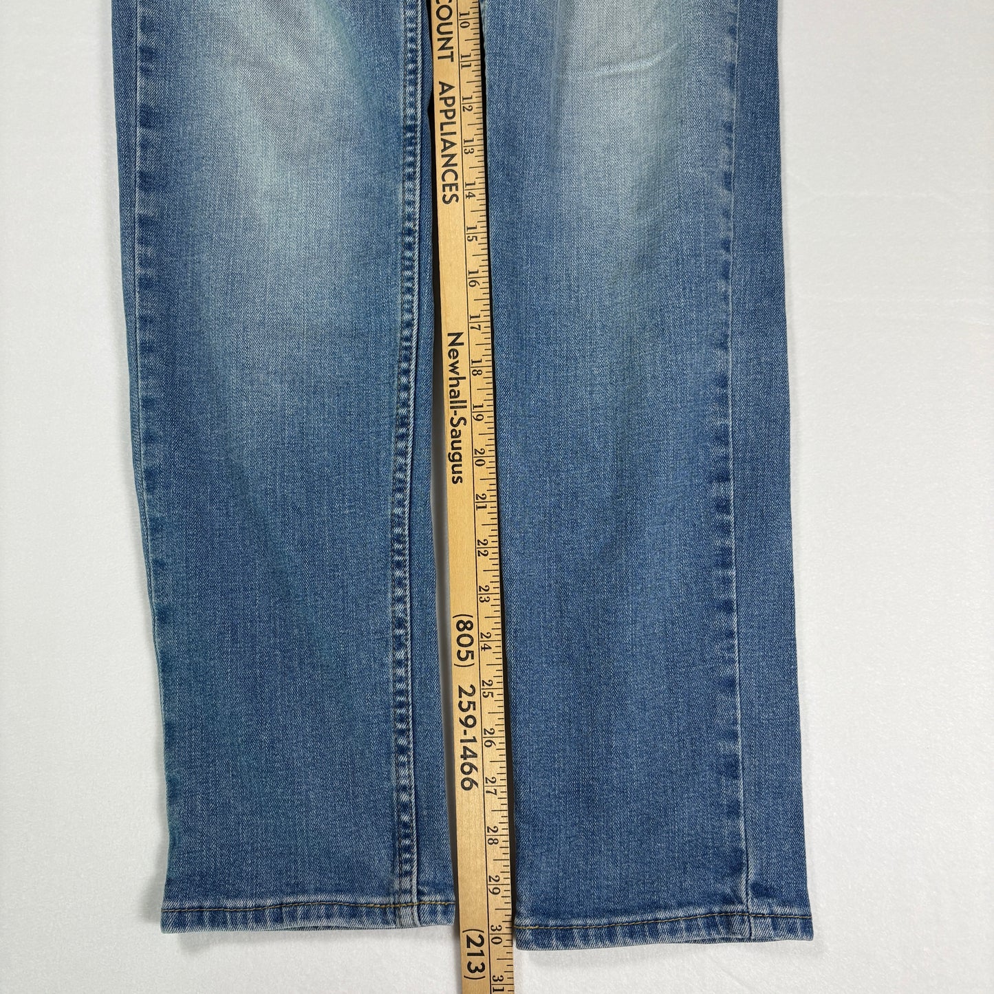 Hollister Jeans Mens 32x32 Light Wash Distressed Slim Fit Denim Blue Pants