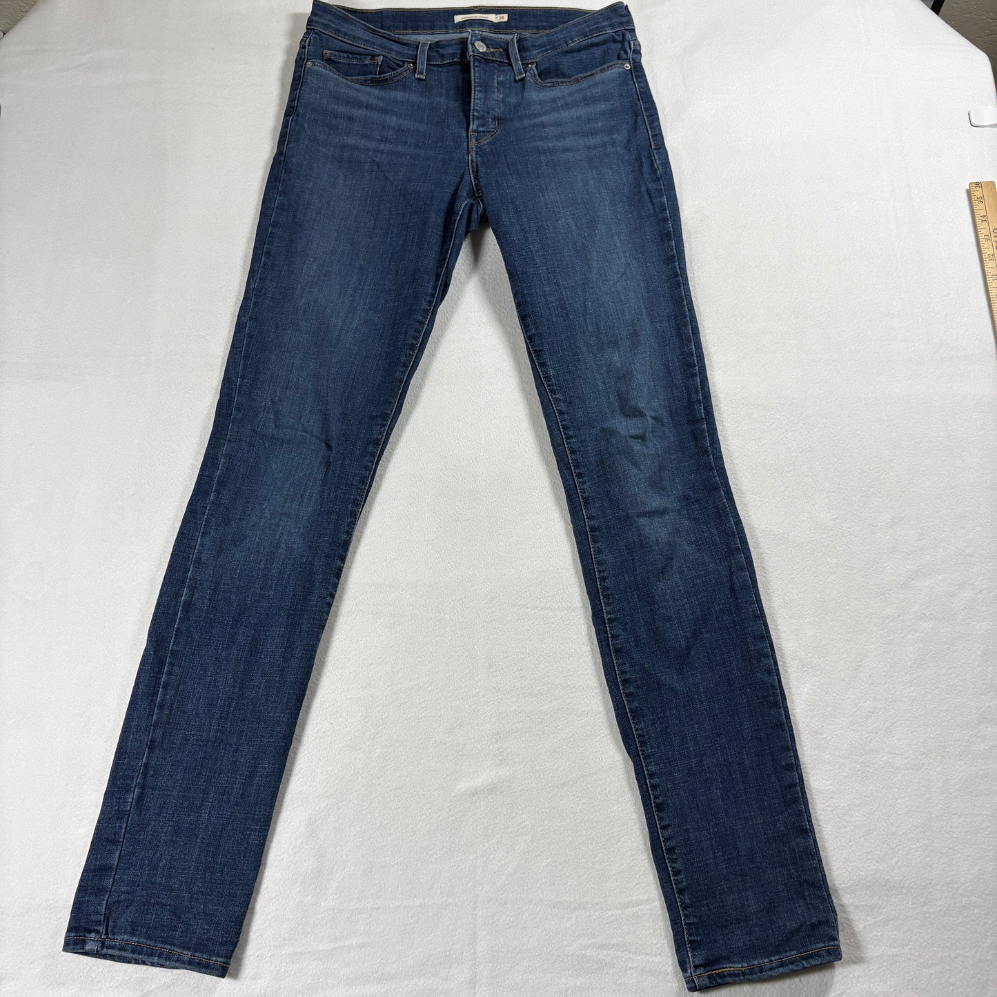 Levis 311 Shaping Skinny Jeans Womens 28 Dark Wash Stretch Denim Classic Fit Blu
