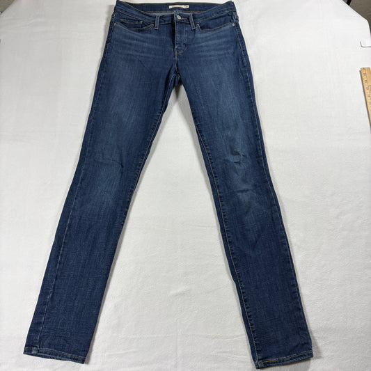 Levis 311 Shaping Skinny Jeans Womens 28 Dark Wash Stretch Denim Classic Fit Blu