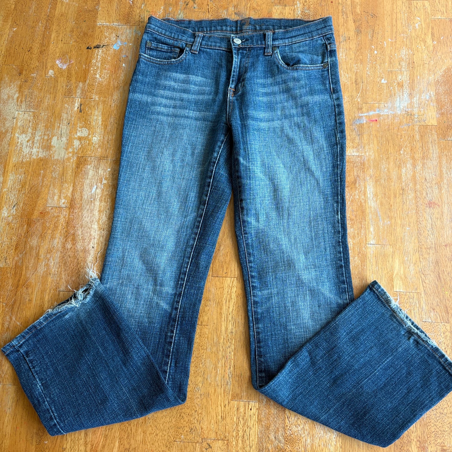 7 For All Mankind Dojo Bootcut Jeans Womens 30 Medium Wash Flare Stretch