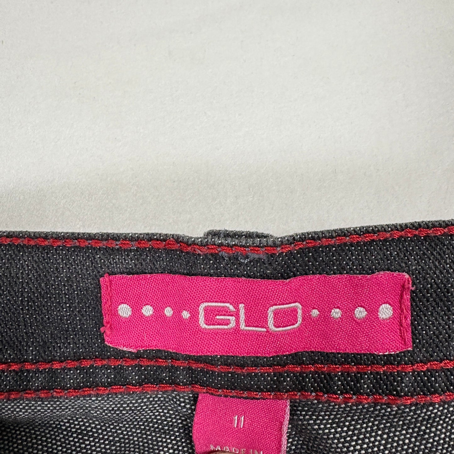 GLO Womens Jeans Size 11 Gray Wash Bootcut Denim Y2K 90s Grunge Distressed