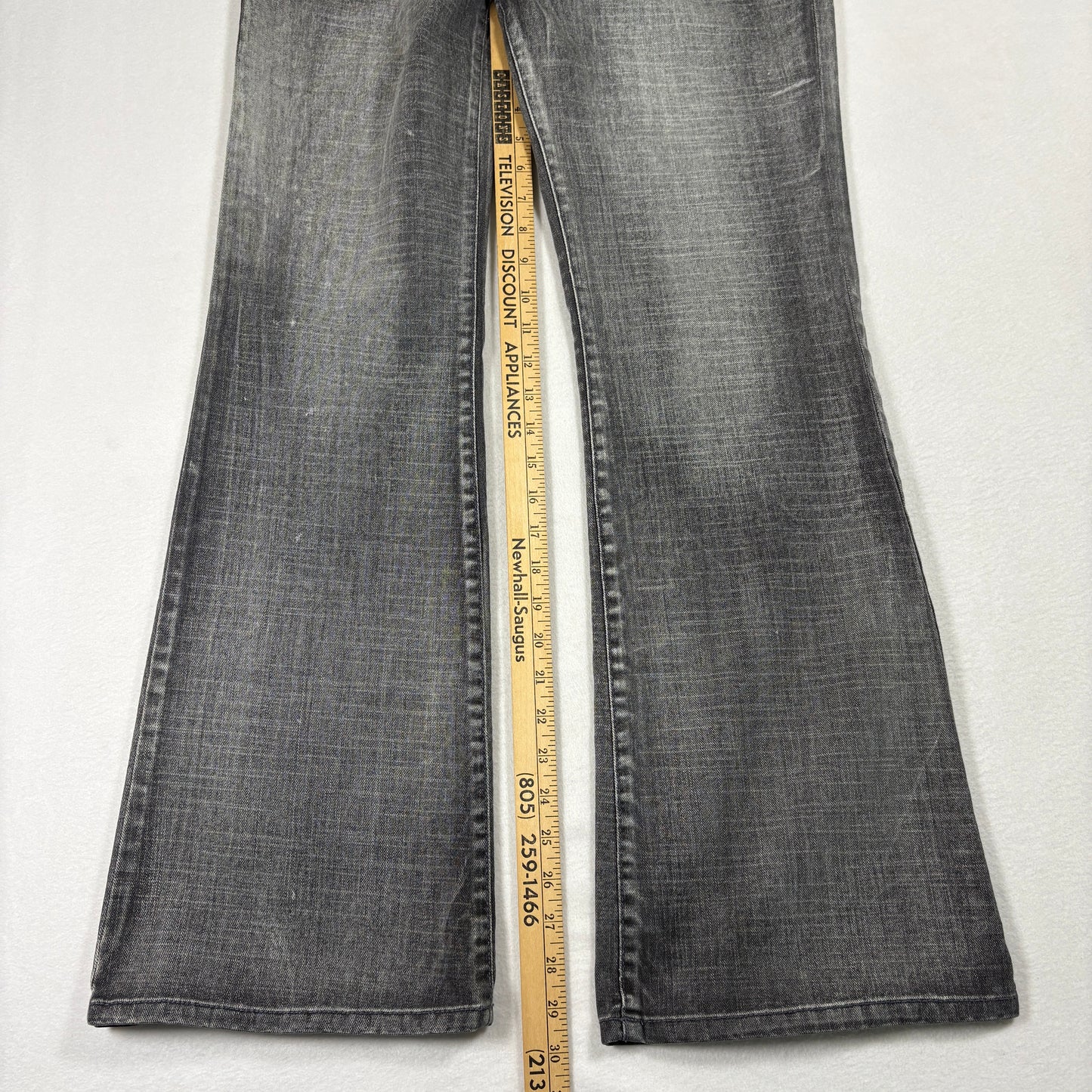 GLO Womens Jeans Size 11 Gray Wash Bootcut Denim Y2K 90s Grunge Distressed