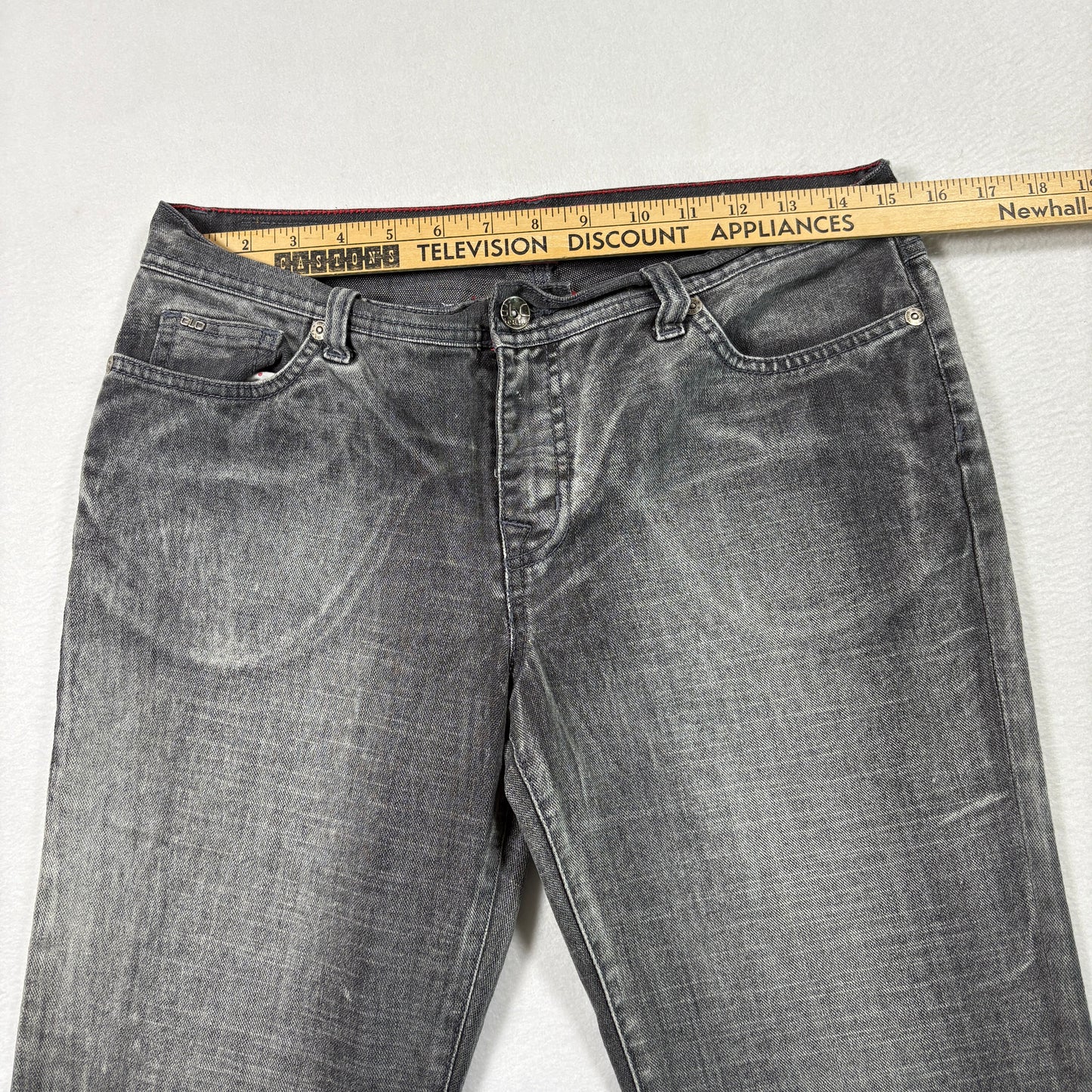 GLO Womens Jeans Size 11 Gray Wash Bootcut Denim Y2K 90s Grunge Distressed