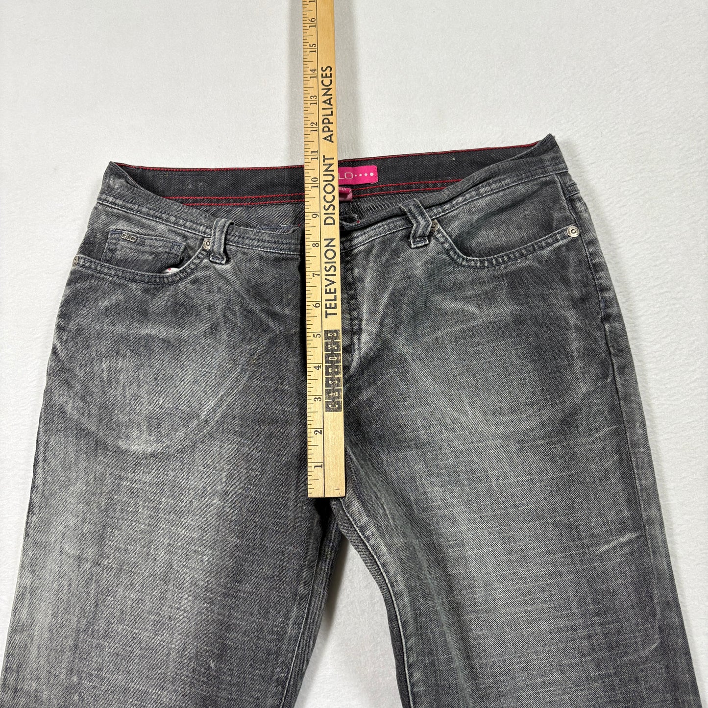 GLO Womens Jeans Size 11 Gray Wash Bootcut Denim Y2K 90s Grunge Distressed