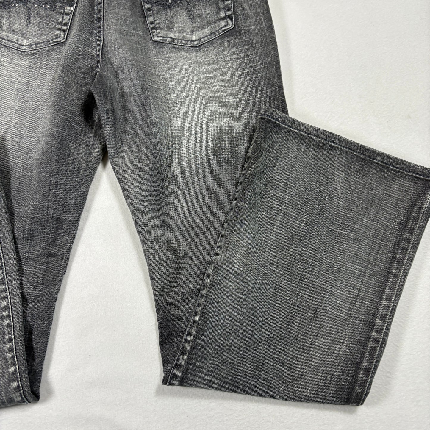 GLO Womens Jeans Size 11 Gray Wash Bootcut Denim Y2K 90s Grunge Distressed