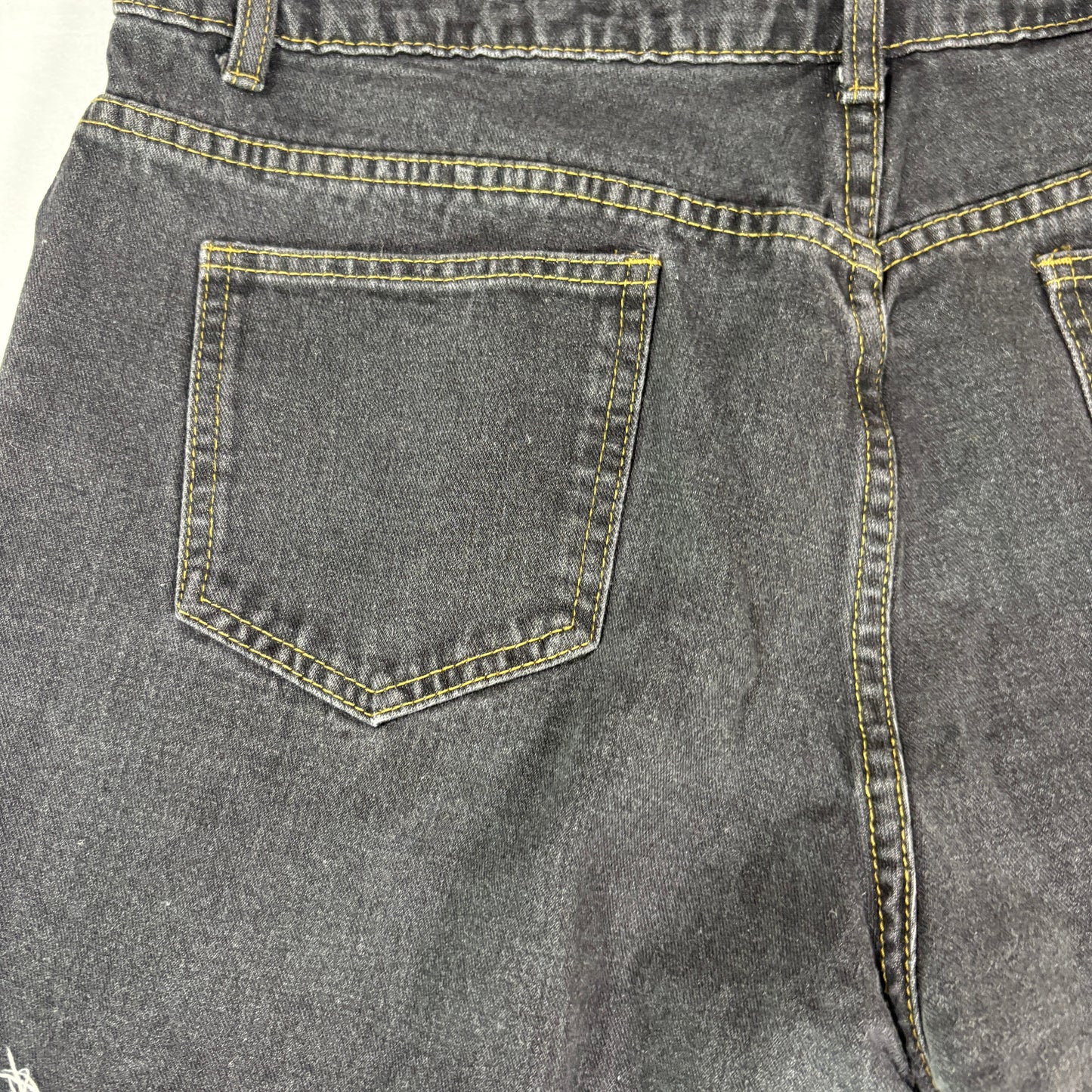 SHEIN Curve Jeans Womens 1XL Two Tone Blue Black Wide Leg Baggy Denim Pants