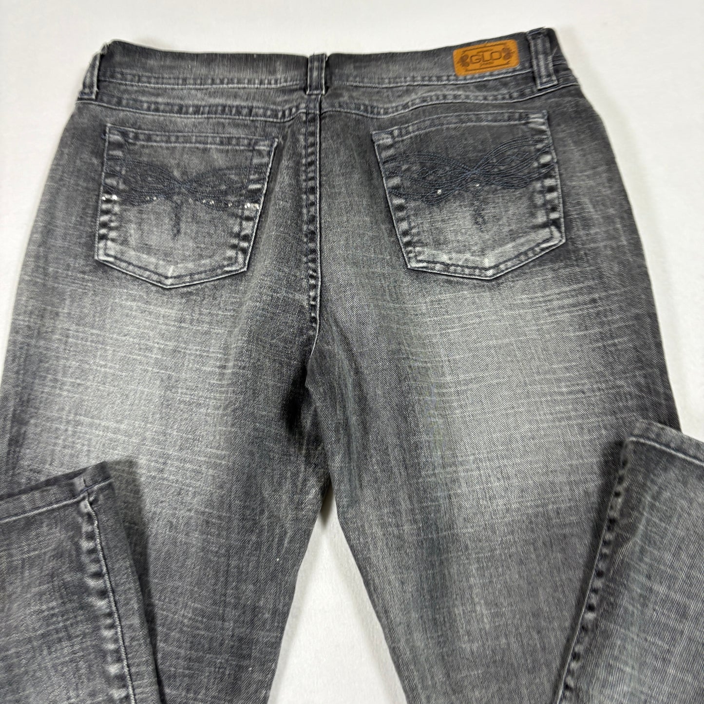 GLO Womens Jeans Size 11 Gray Wash Bootcut Denim Y2K 90s Grunge Distressed