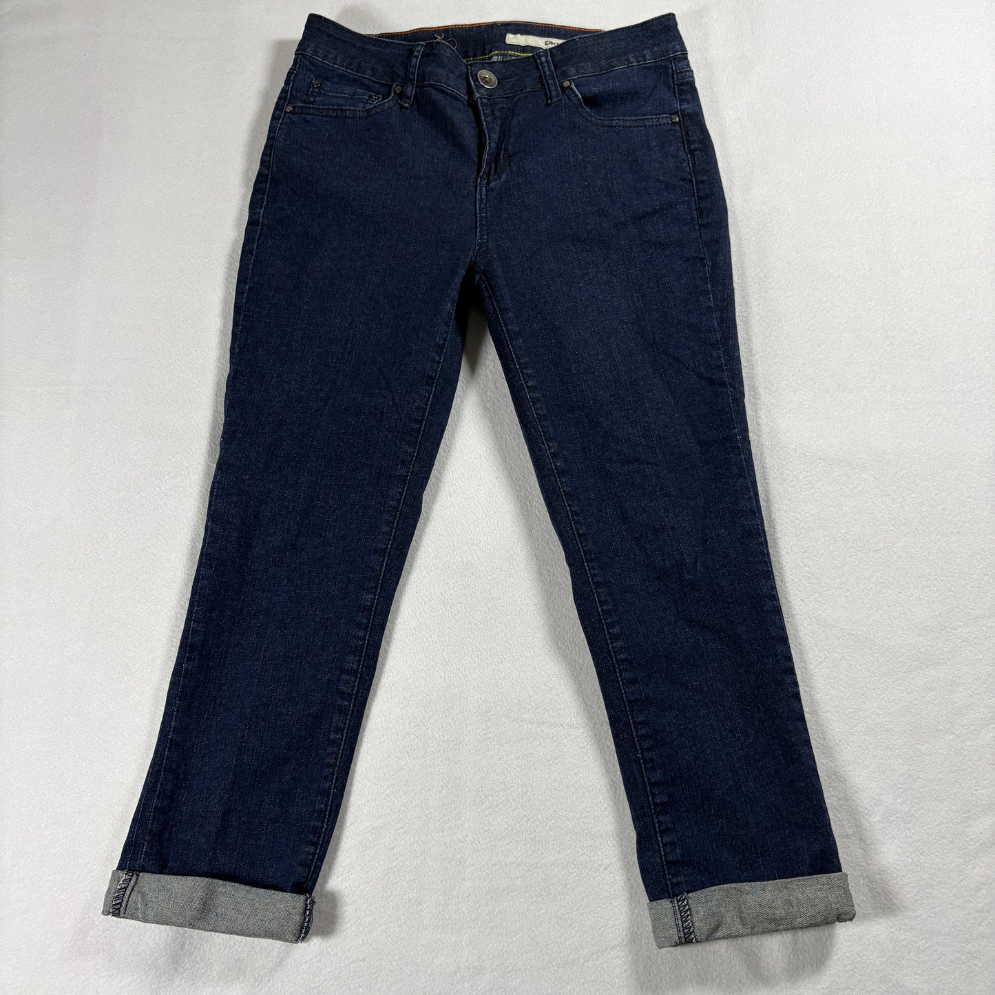 DKNY Jeans Womens Skinny Denim Size 4 Dark Blue Stretch Casual Everyday Fit