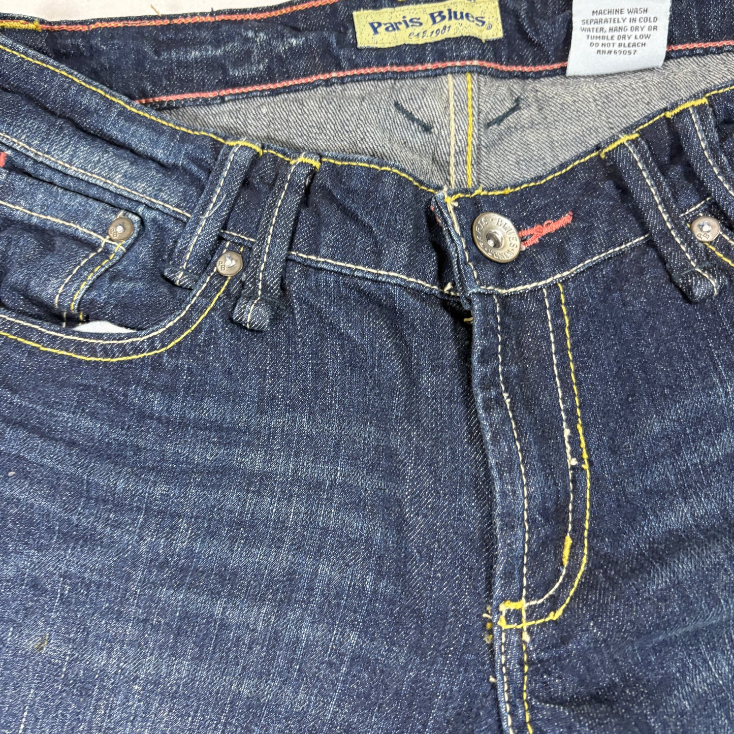 Paris Blues Womens Jeans Size 9 Dark Wash Bootcut Denim Y2K 90s Stretch Vintage