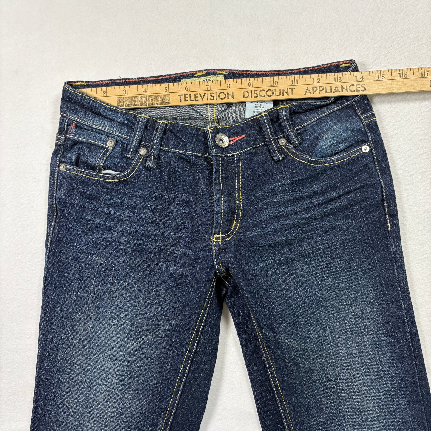 Paris Blues Womens Jeans Size 9 Dark Wash Bootcut Denim Y2K 90s Stretch Vintage