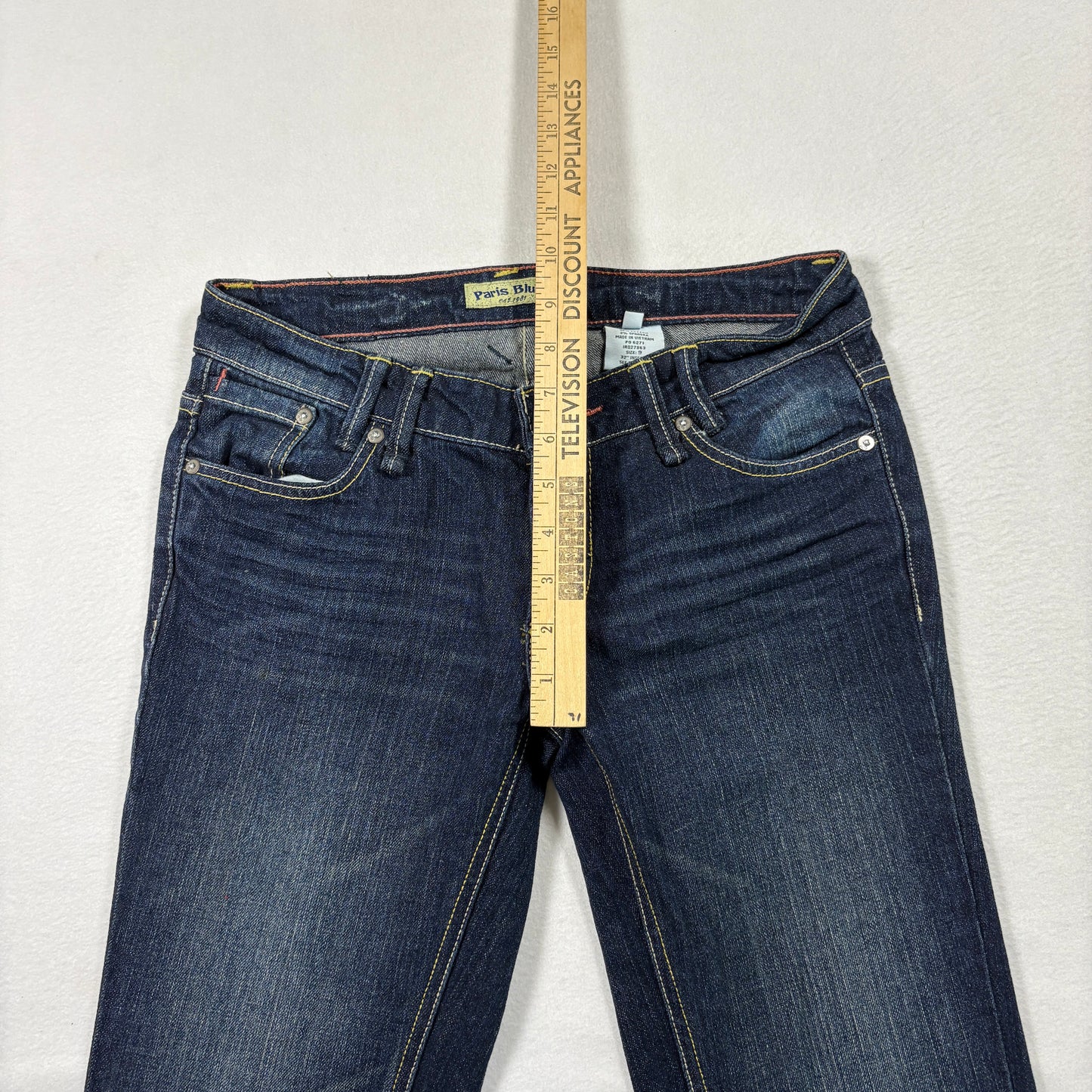 Paris Blues Womens Jeans Size 9 Dark Wash Bootcut Denim Y2K 90s Stretch Vintage