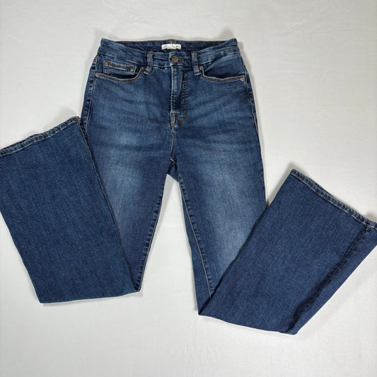 Good American Jeans Womens 6/28 Blue Stretch Denim Bootcut High Rise Pants