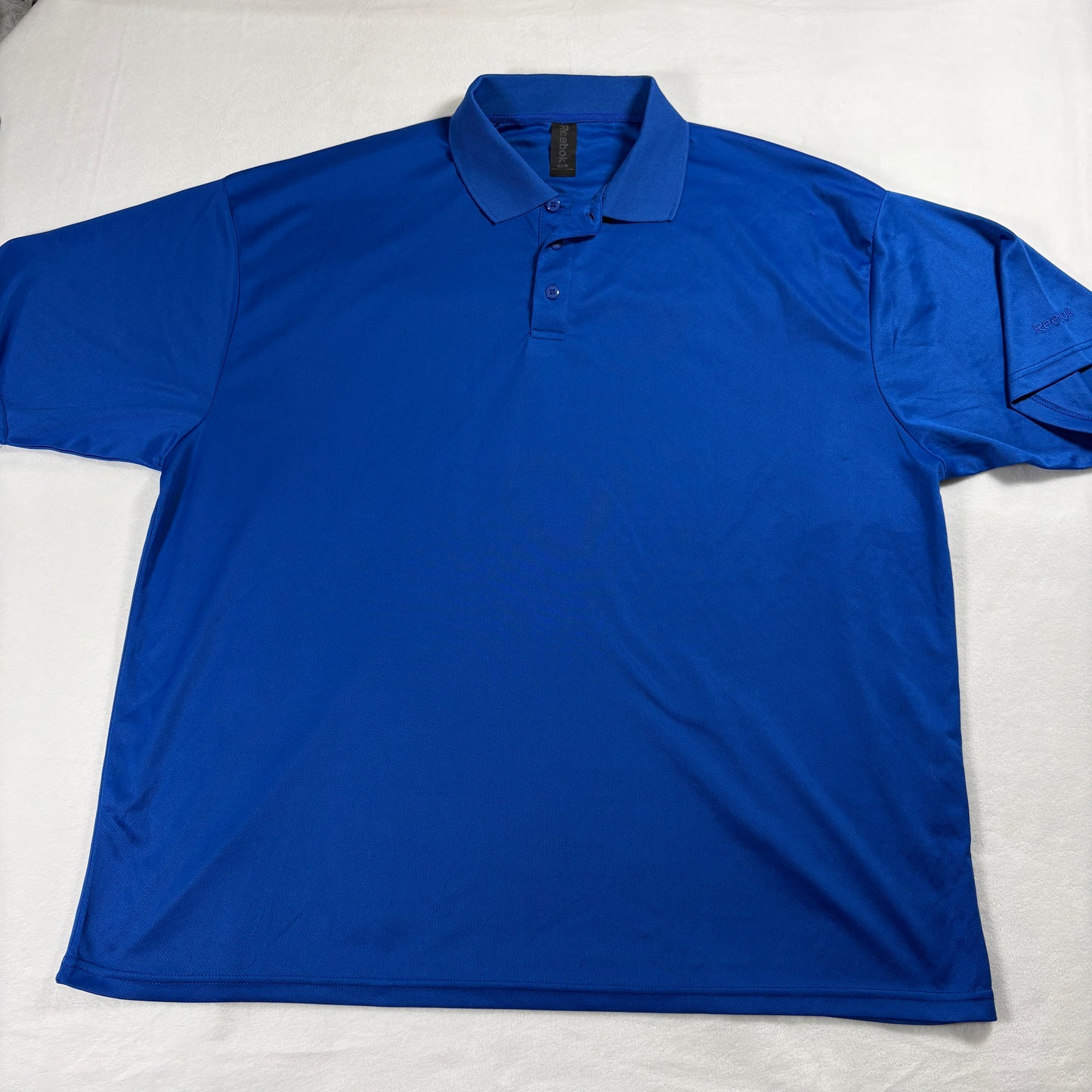 Reebok Polo Shirt Mens 3XL Blue Athletic Short Sleeve Golf Casual Sport Gym Pro