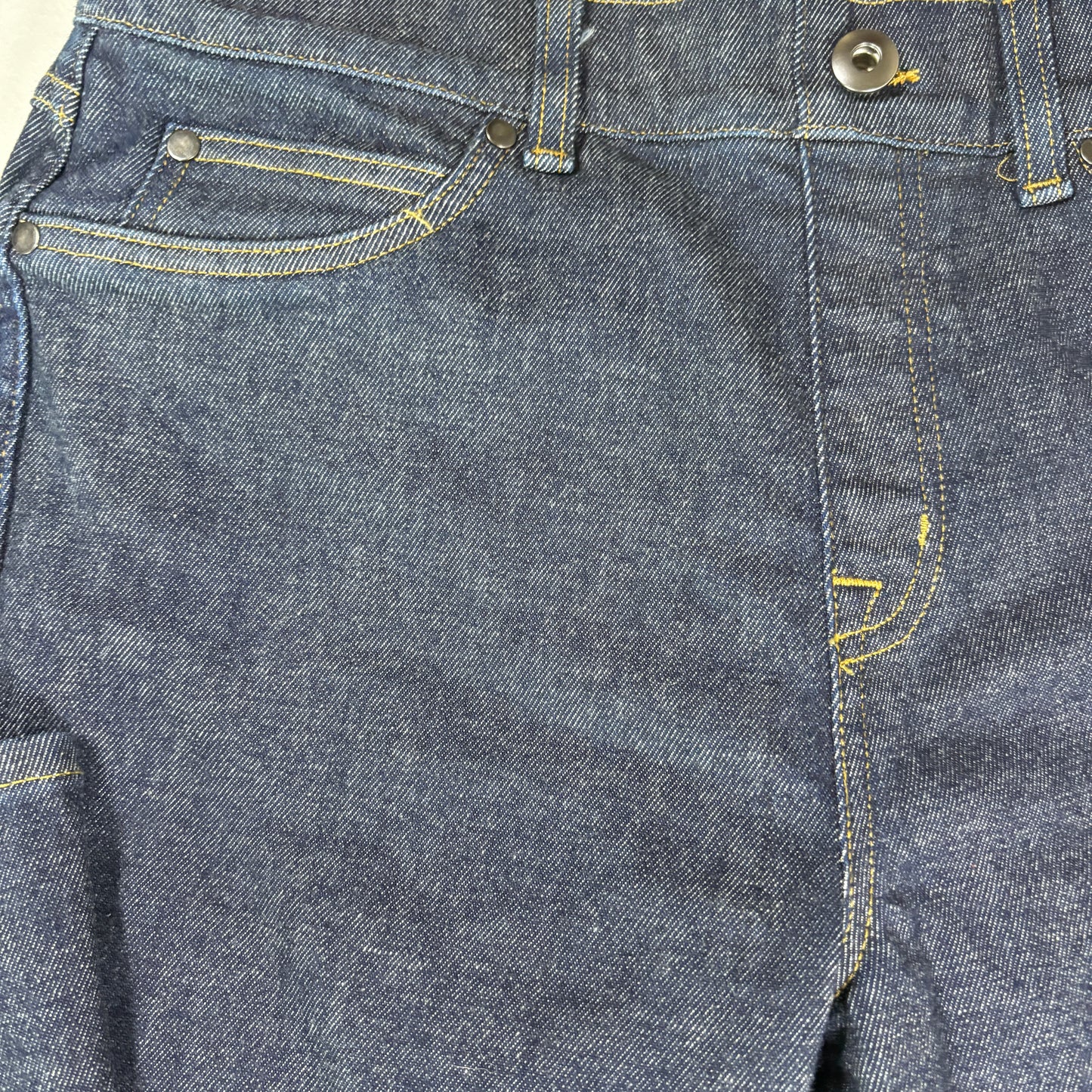 Spanx Jeans Womens Large Petite Dark Wash Bootcut Stretch Denim Shaping Pants