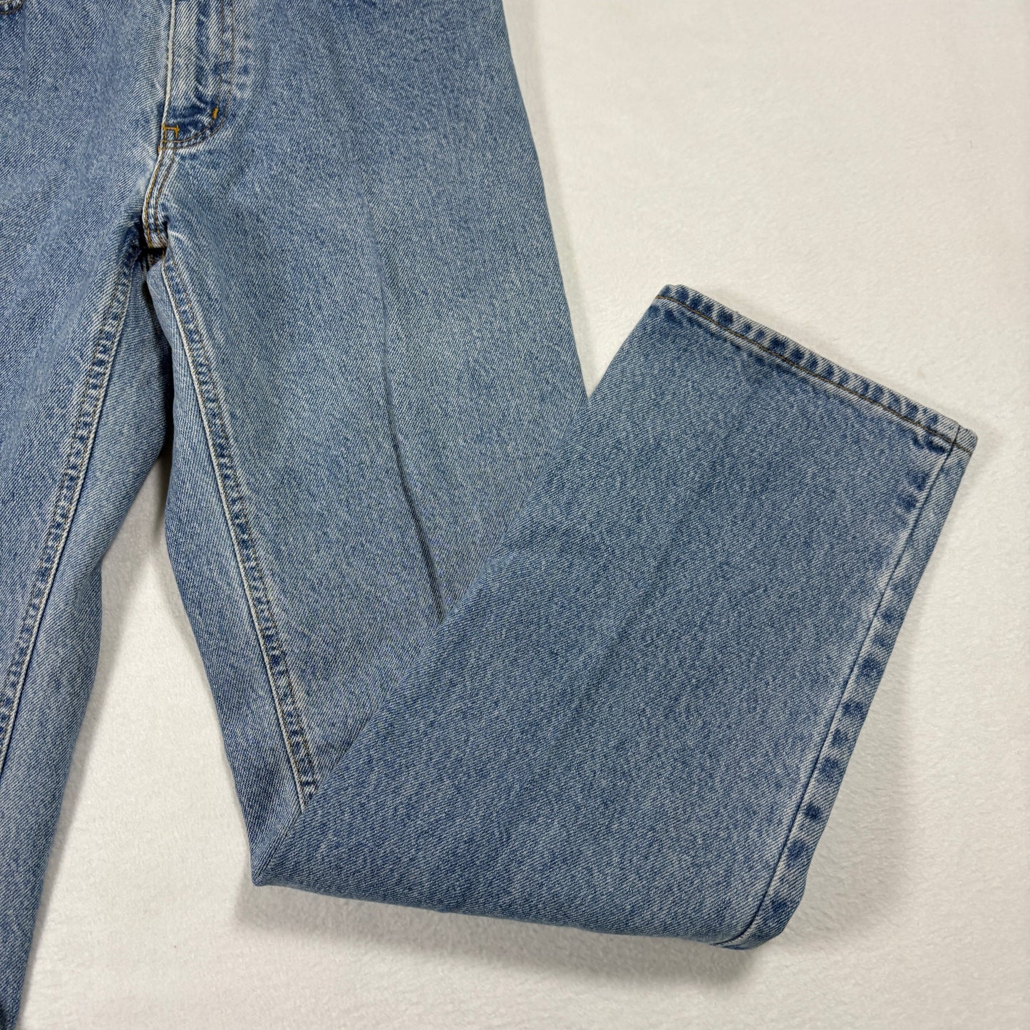 Polo Ralph Lauren Mens Jeans 28x30 RL Flag Patch Vintage 90s Y2K Light Wash Denim