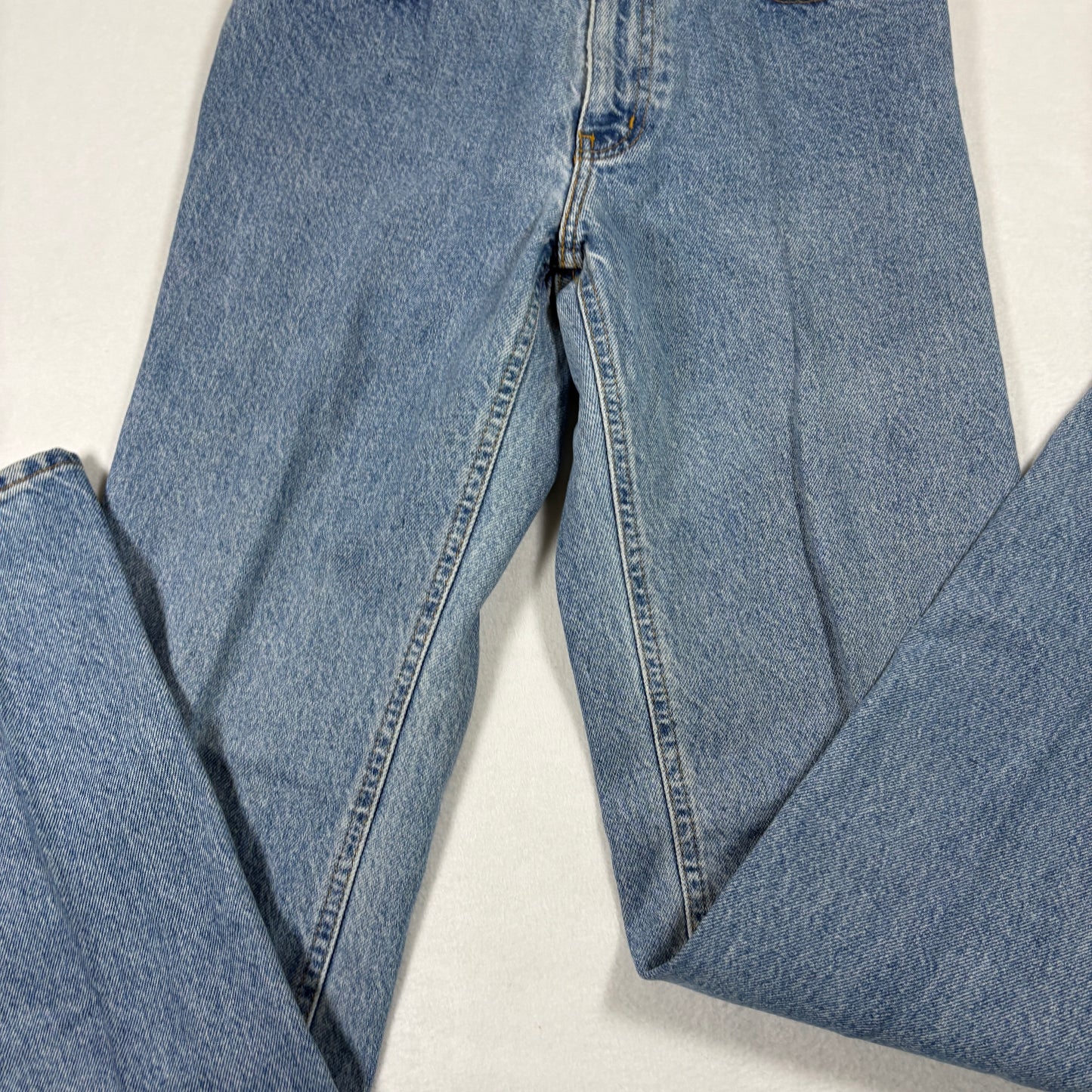 Polo Ralph Lauren Mens Jeans 28x30 RL Flag Patch Vintage 90s Y2K Light Wash Denim