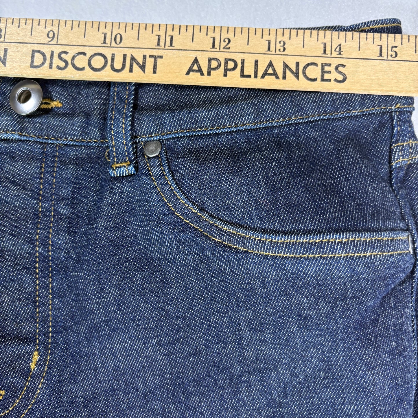 Spanx Jeans Womens Large Petite Dark Wash Bootcut Stretch Denim Shaping Pants