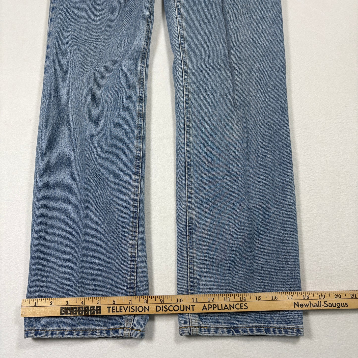 Polo Ralph Lauren Mens Jeans 28x30 RL Flag Patch Vintage 90s Y2K Light Wash Denim