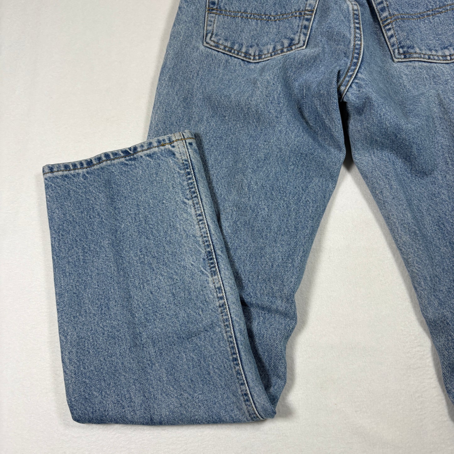 Polo Ralph Lauren Mens Jeans 28x30 RL Flag Patch Vintage 90s Y2K Light Wash Denim