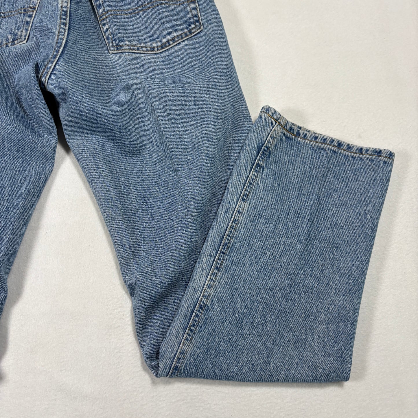 Polo Ralph Lauren Mens Jeans 28x30 RL Flag Patch Vintage 90s Y2K Light Wash Denim