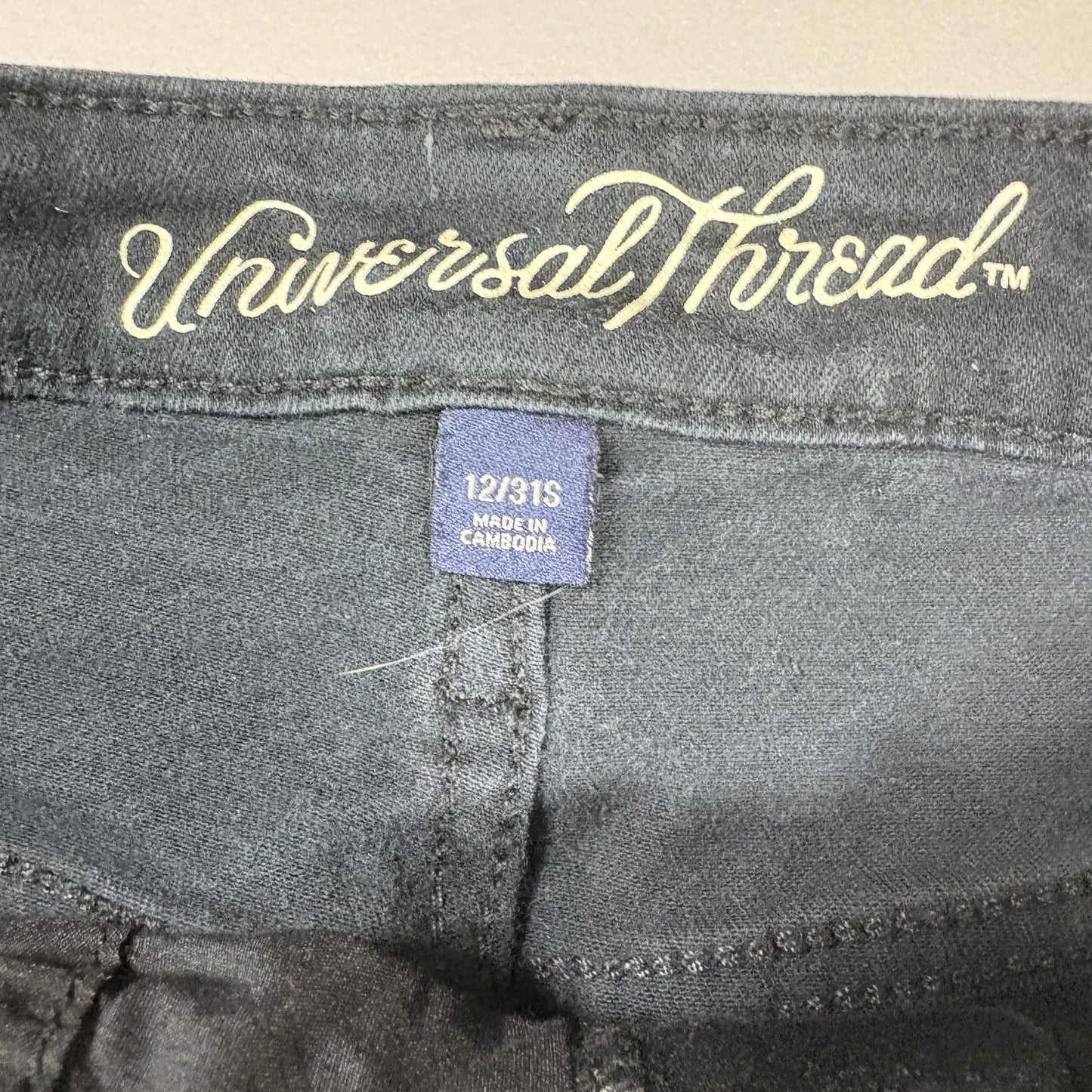 Universal Thread Jeans Womens 12/31S Black Skinny High Rise Stretch Denim Pants