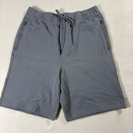 Eddie Bauer Lounge Sweat Shorts Gray Zip Pocket Mens S Fits Like 27 Athleisure