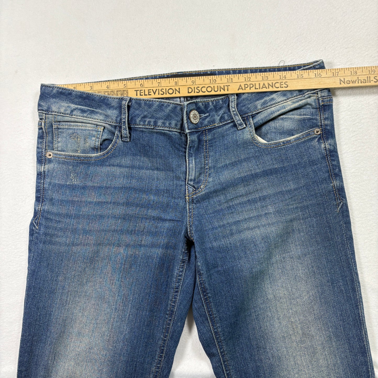 Express Womens Jeans Size 8R Low Rise Skinny Blue Stretch Denim Y2K 2000s