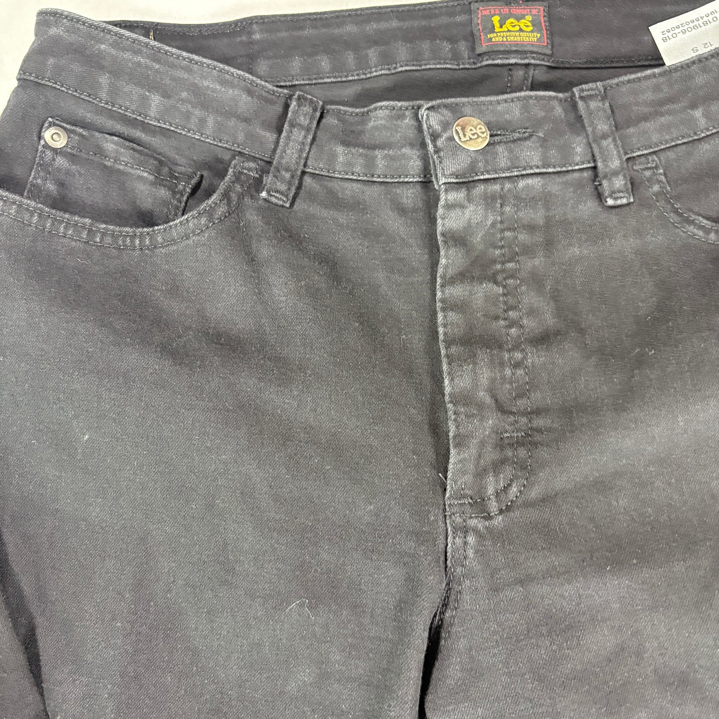 Lee Jeans Womens 12S Black Stretch Denim Bootcut Classic Fit Everyday Pants