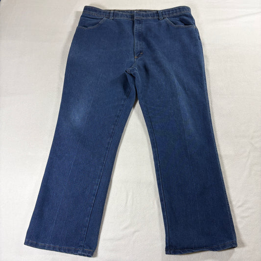 Wrangler Regular Fit Jeans 42x32 Mens Blue Straight Leg Denim Fits Like 40x29