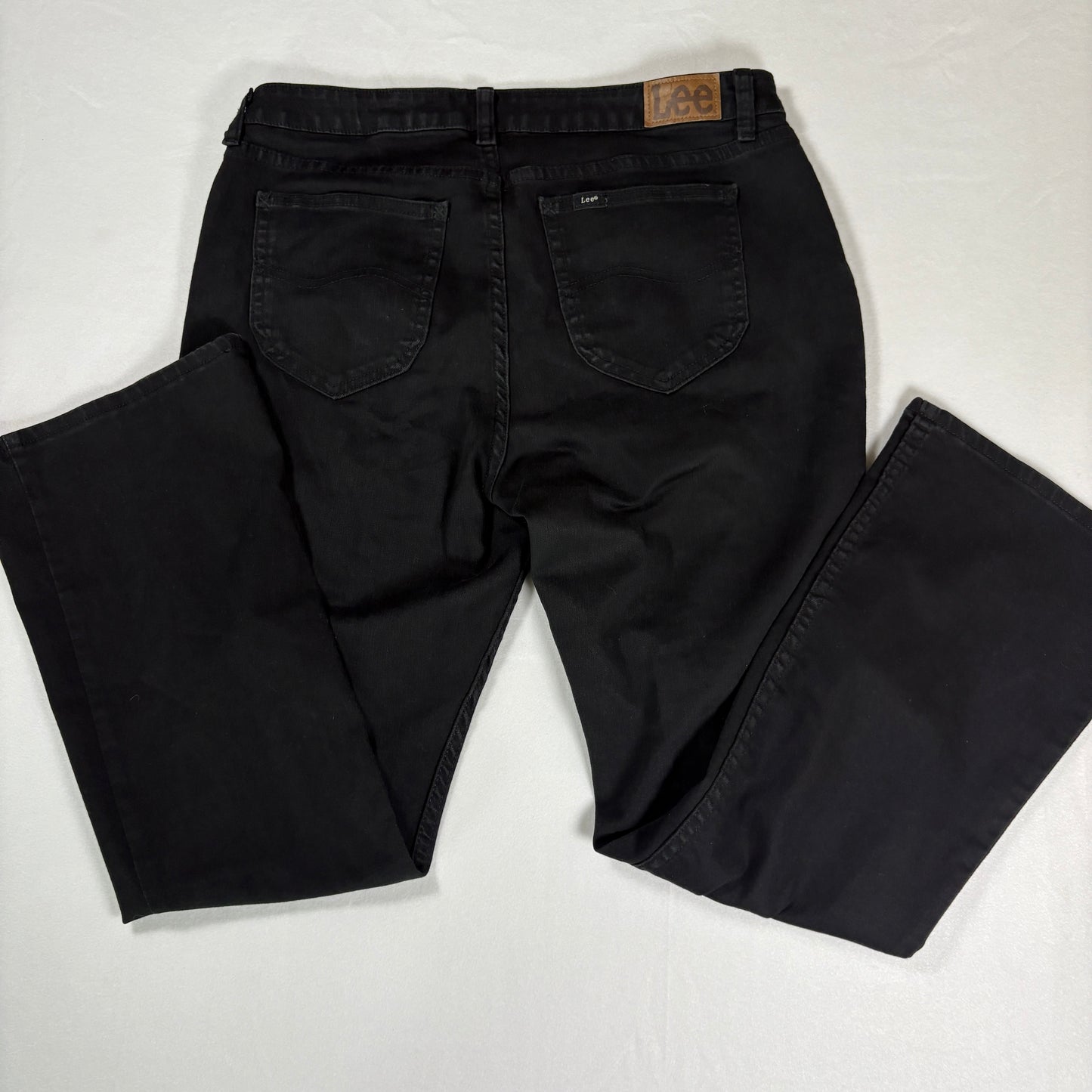 Lee Jeans Womens 12S Black Stretch Denim Bootcut Classic Fit Everyday Pants