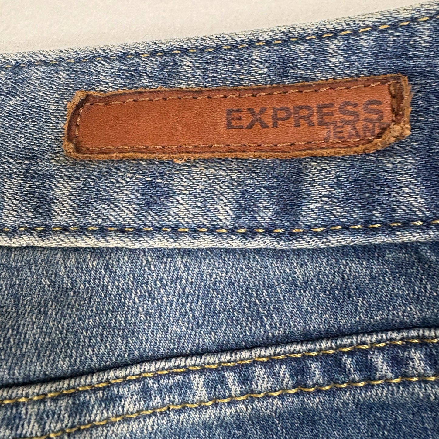 Express Womens Jeans Size 8R Low Rise Skinny Blue Stretch Denim Y2K 2000s