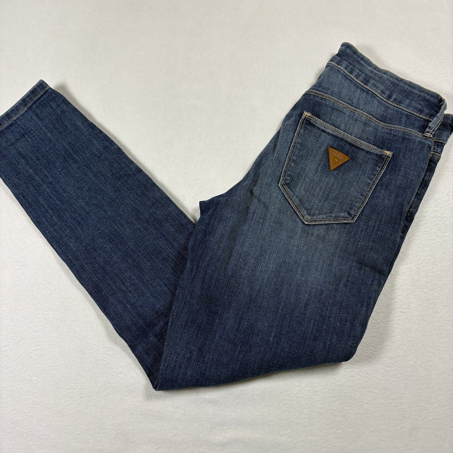 Guess Womens Jeans 28 High Rise Skinny Tahiana Fit Distressed Blue Denim Y2K