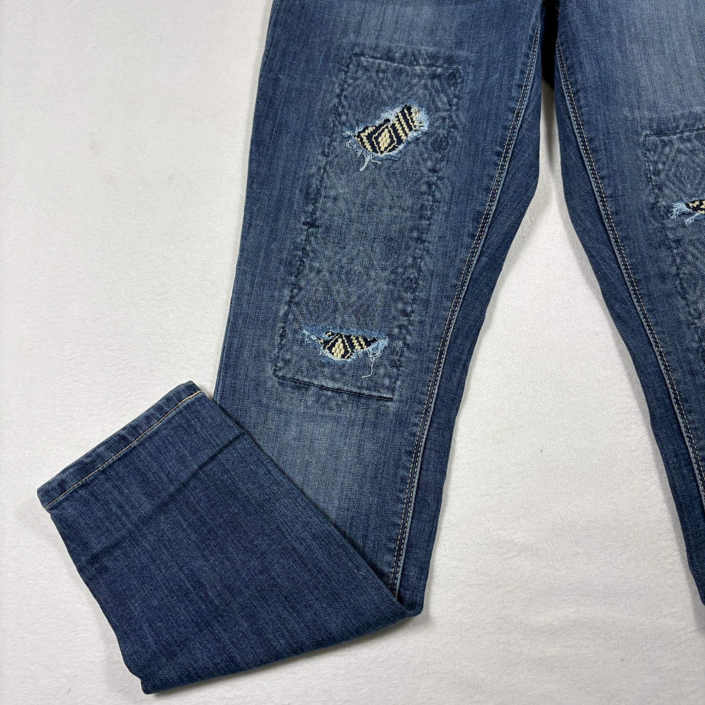 Guess Womens Jeans 28 High Rise Skinny Tahiana Fit Distressed Blue Denim Y2K