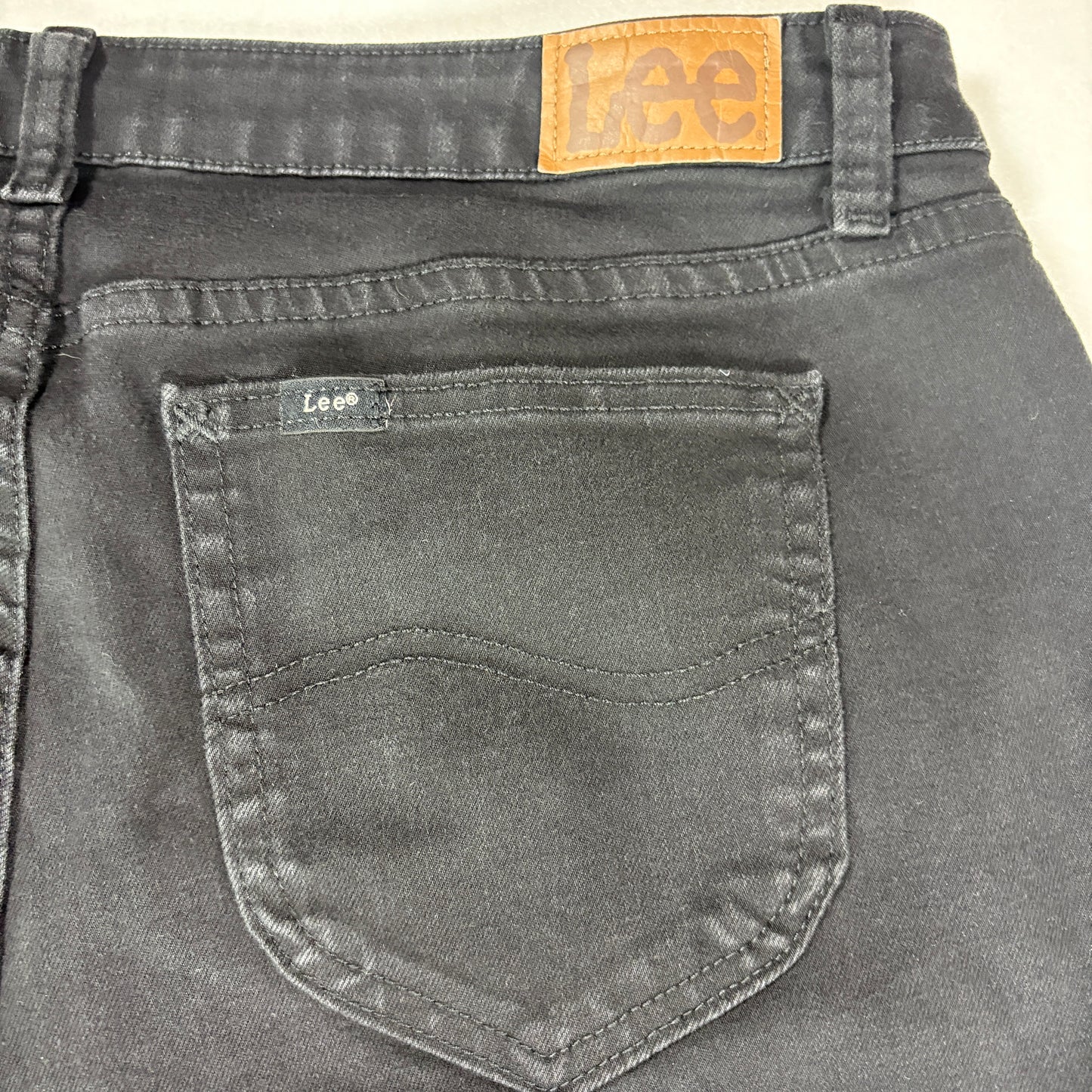 Lee Jeans Womens 12S Black Stretch Denim Bootcut Classic Fit Everyday Pants