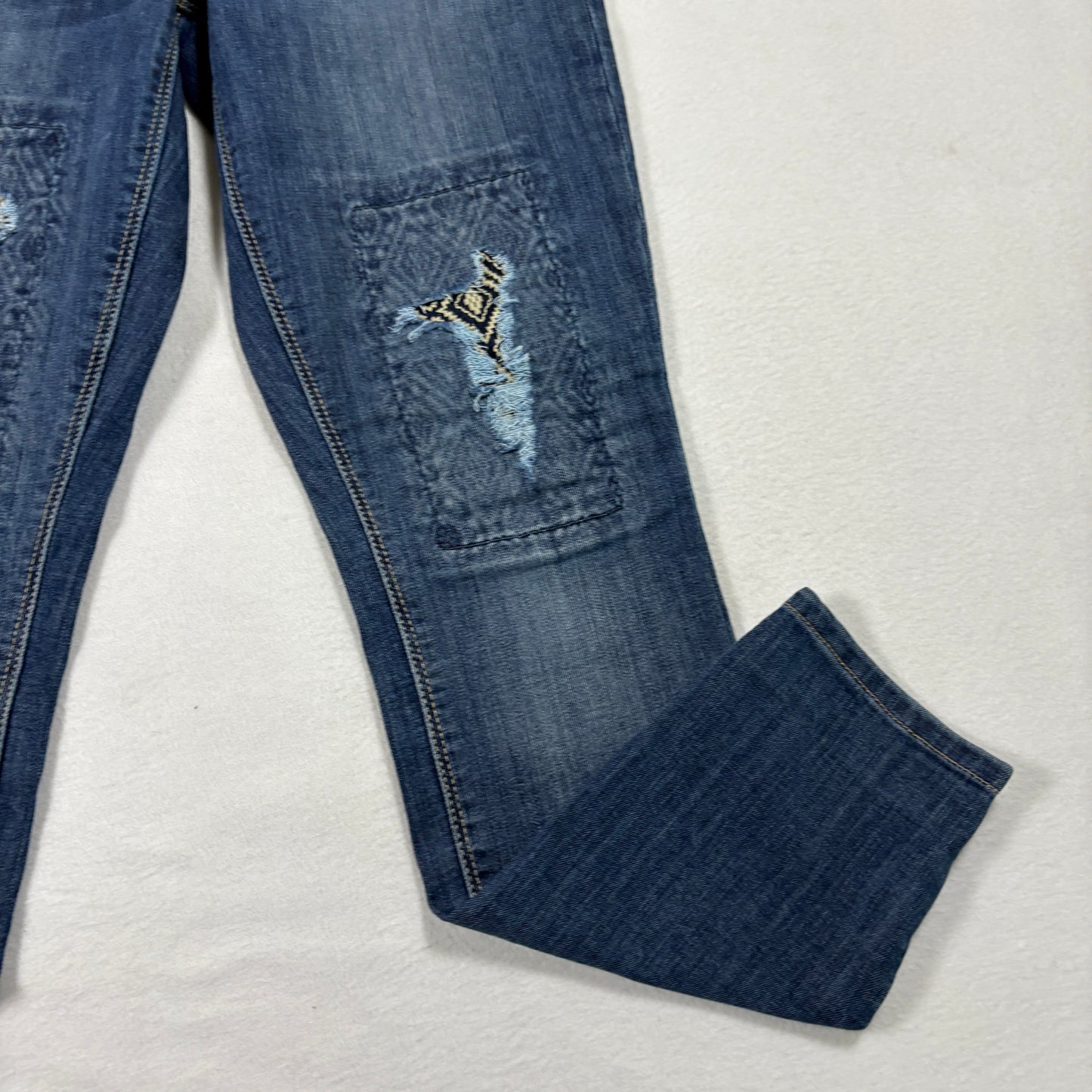 Guess Womens Jeans 28 High Rise Skinny Tahiana Fit Distressed Blue Denim Y2K